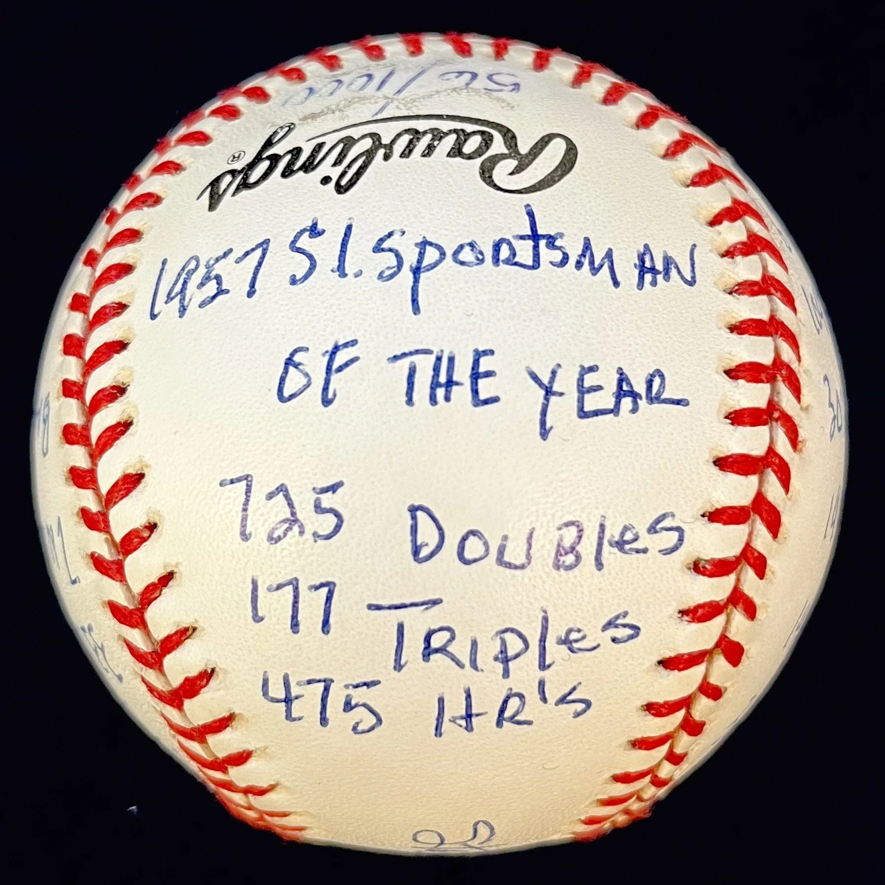 Stan Musial Signed OML Baseball. 20 Stat Inscriptions. ReggieJackson. Ltd 1000. Beckett