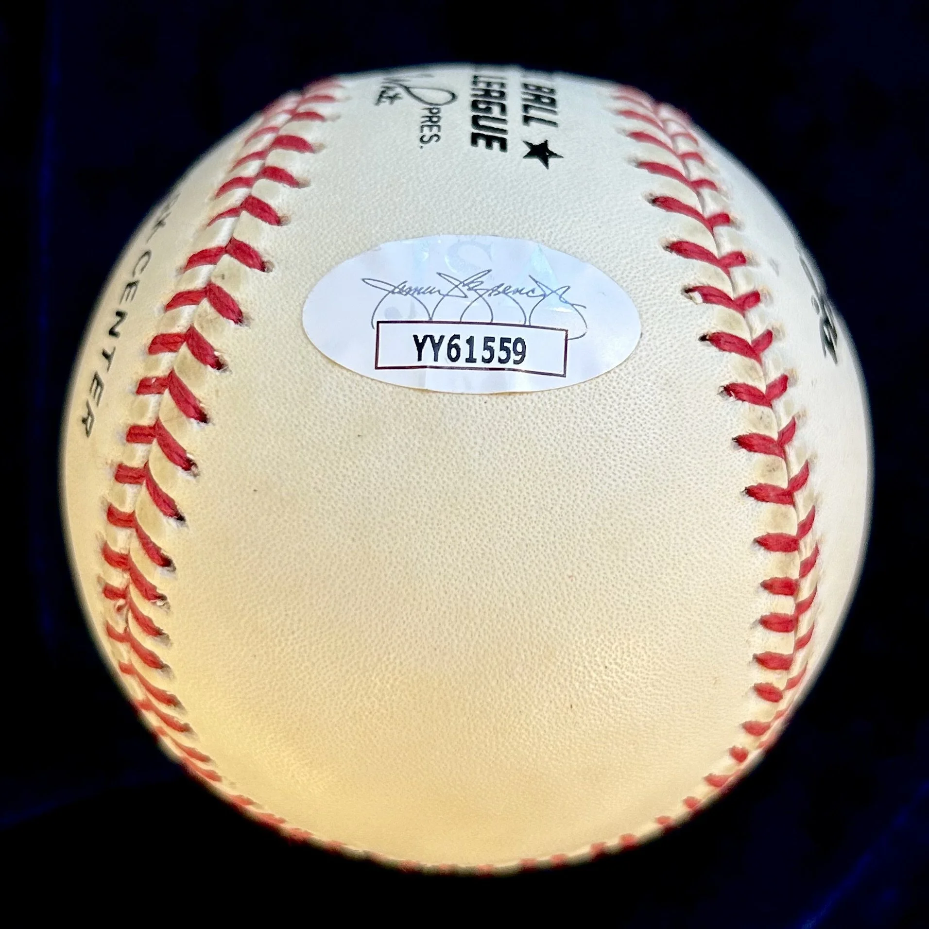 Willie Mays Signed Official National League Baseball. JSA