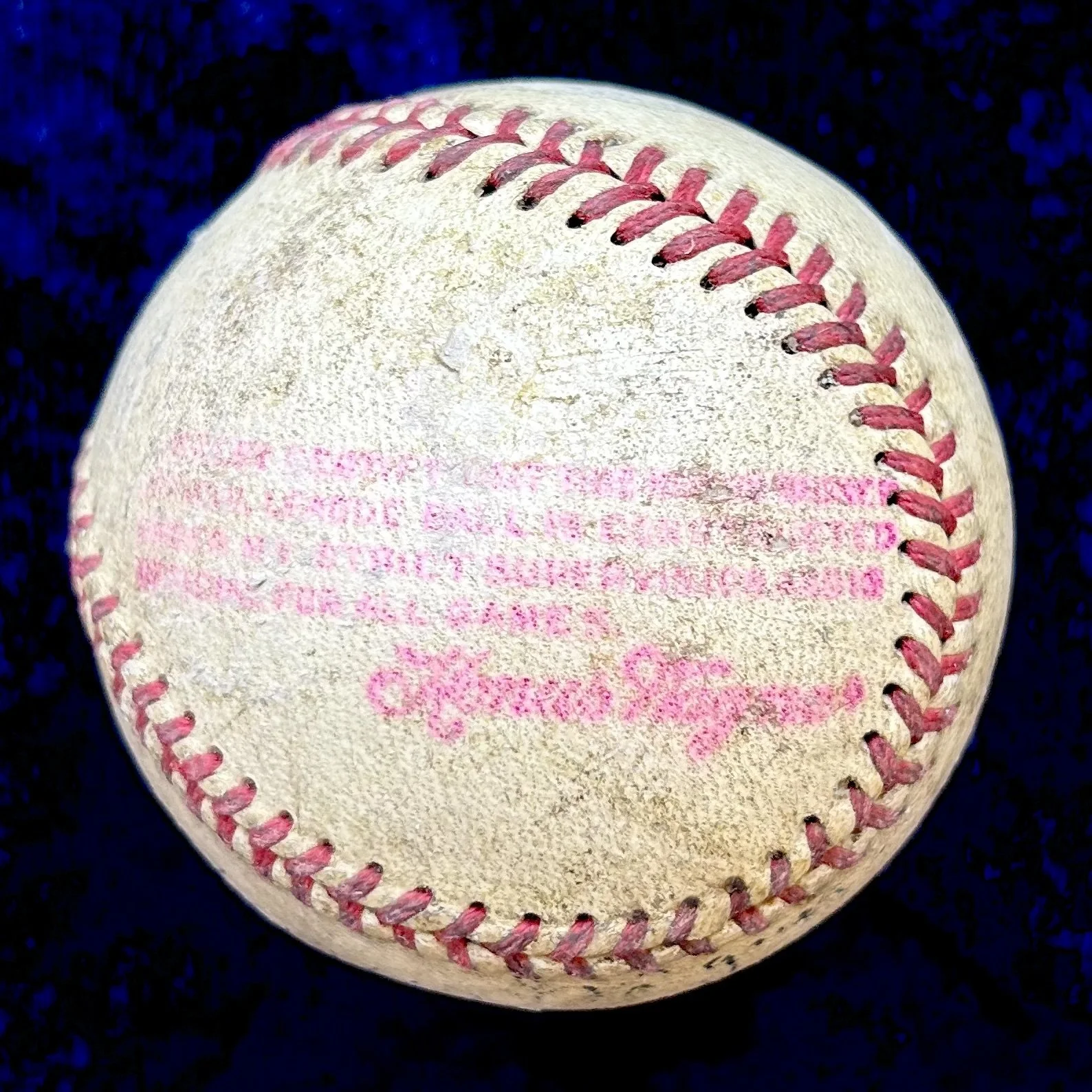 Honus Wagner Signed Official League Baseball with Original Box. JSA