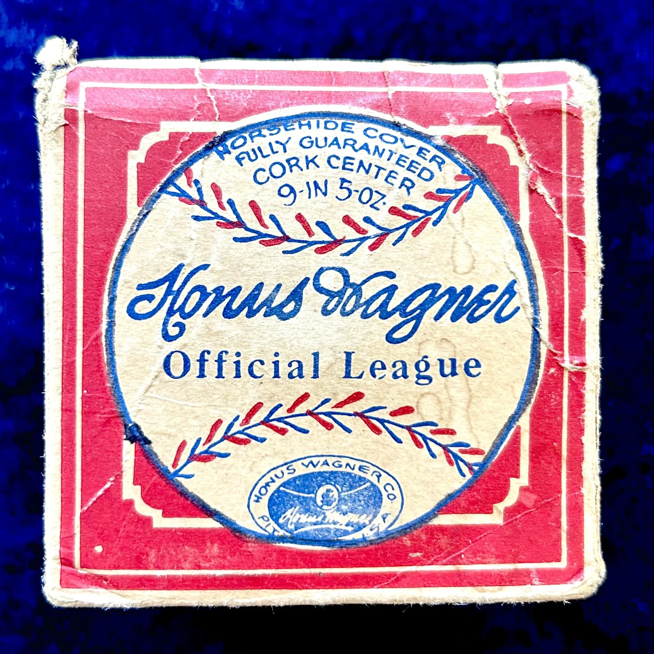 Honus Wagner Signed Official League Baseball with Original Box. JSA