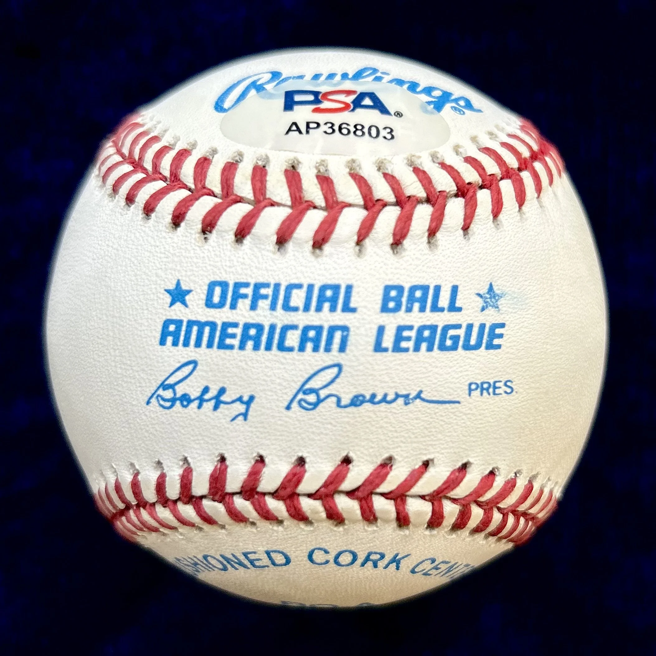 Earl Weaver Signed “HOF 96” Official American League Baseball. PSA