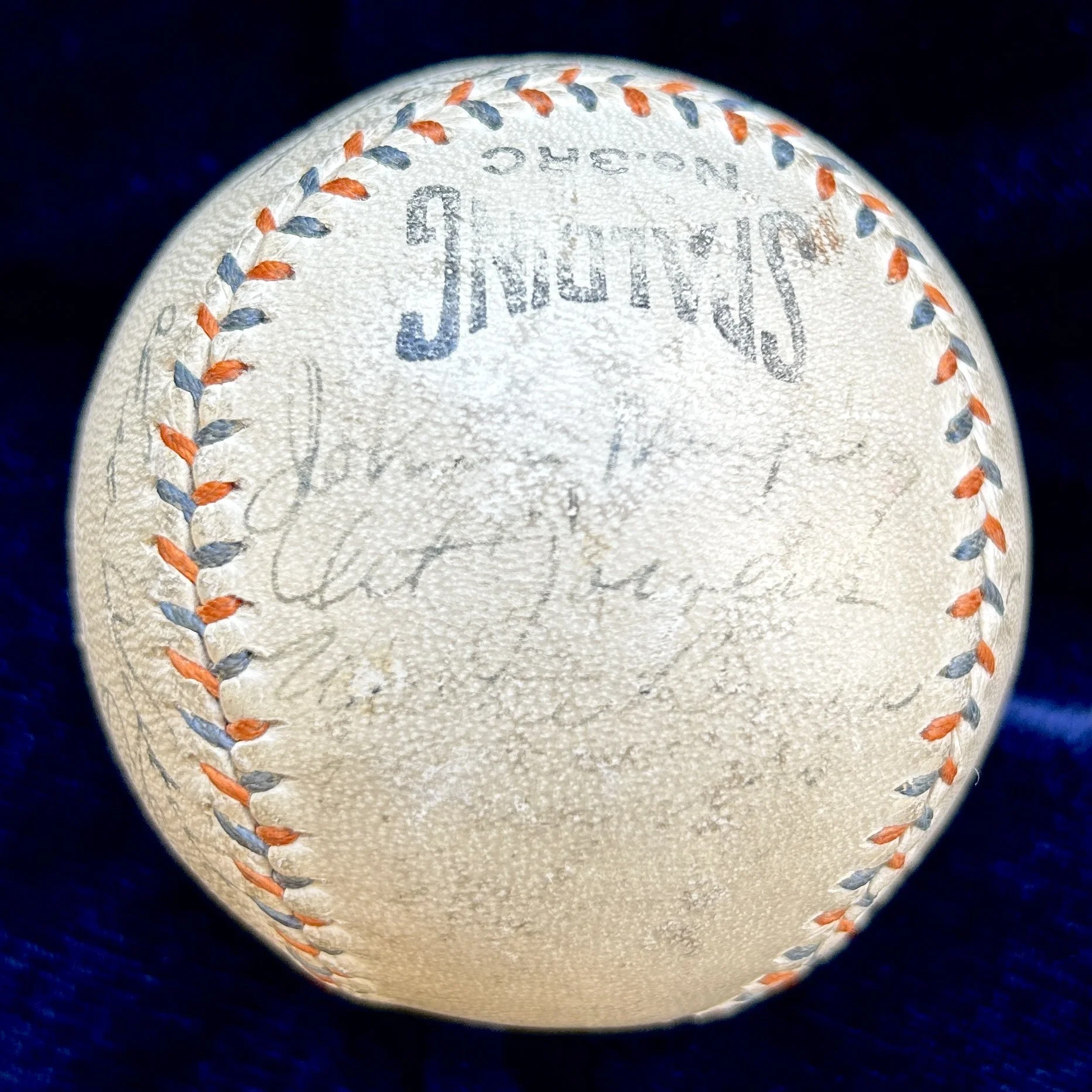 1935 New York Yankees Team Signed (14) Official Babe Ruth Home Run Special Baseball. Lou Gehrig. JSA