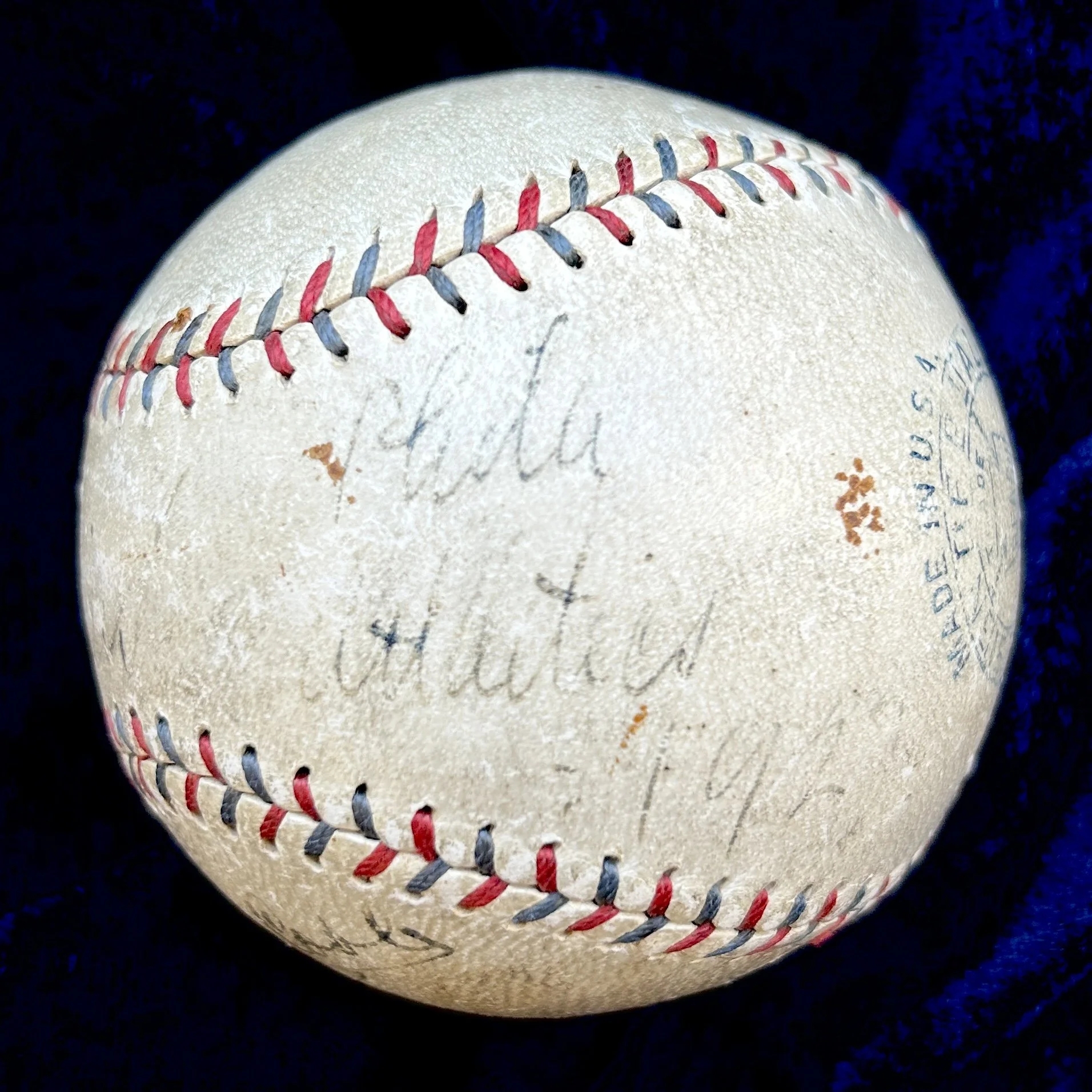 Ty Cobb and Eddie Collins Dual-Signed Official American League Baseball. JSA