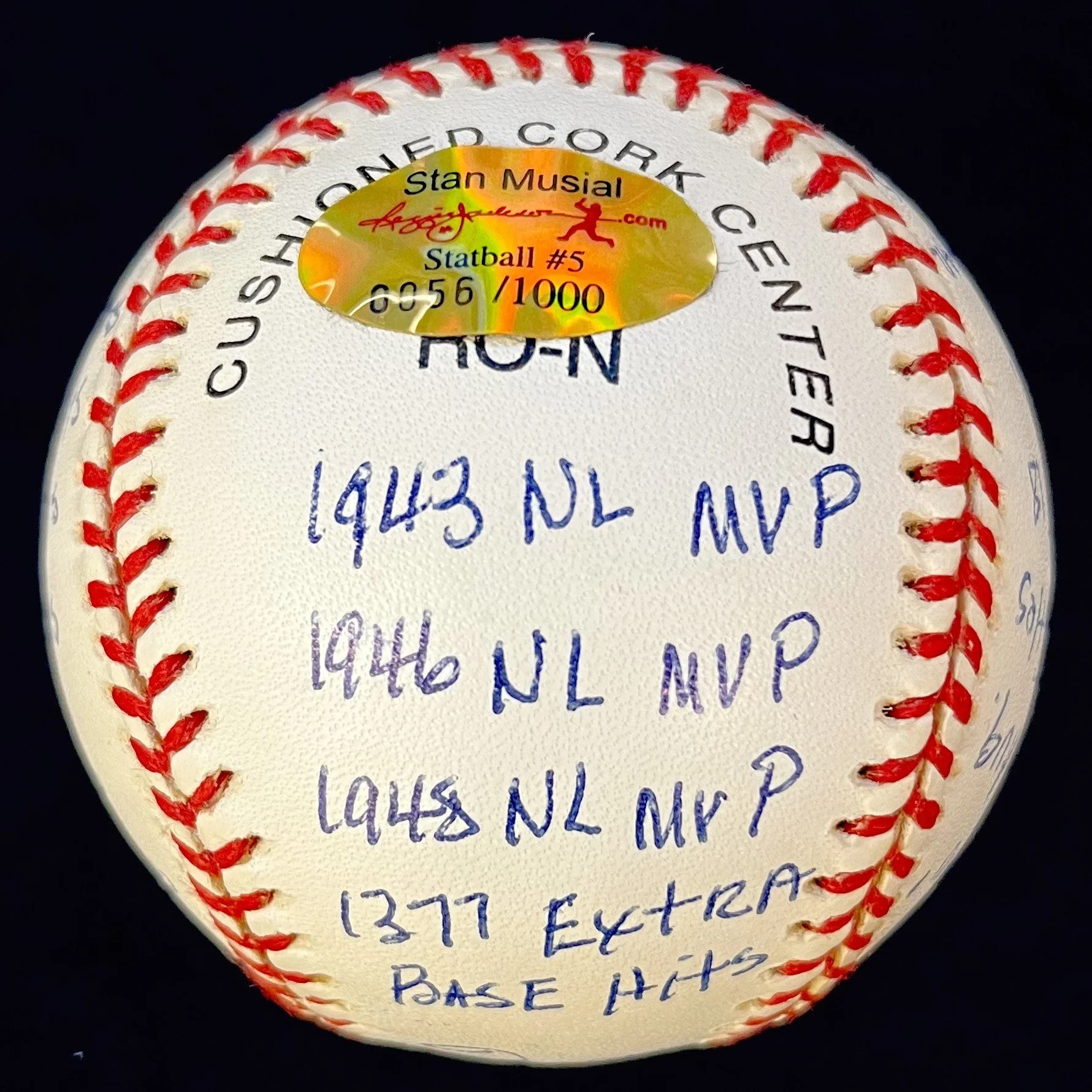 Stan Musial Signed OML Baseball. 20 Stat Inscriptions. ReggieJackson. Ltd 1000. Beckett
