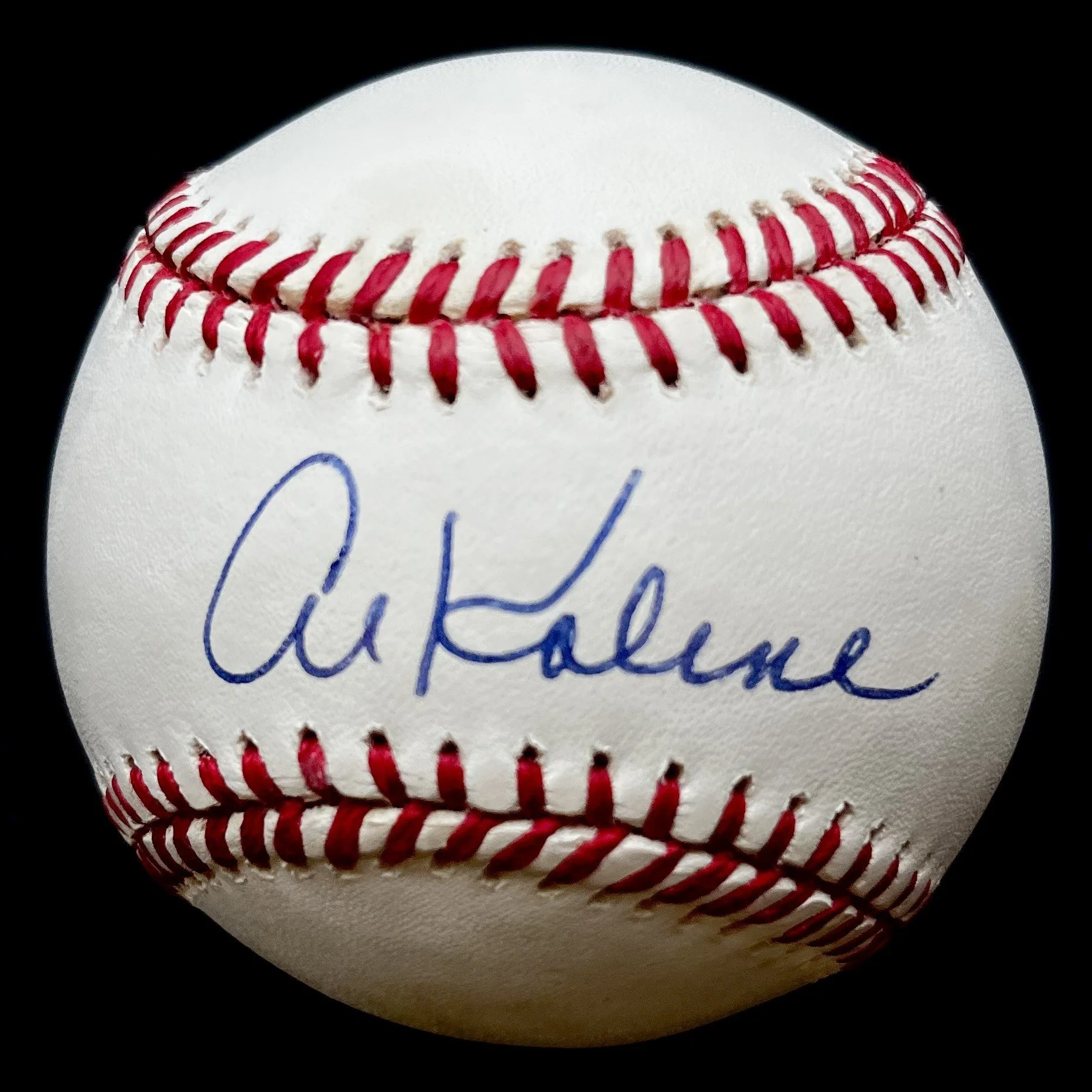 Al Kaline Signed Official American League Baseball. PSA