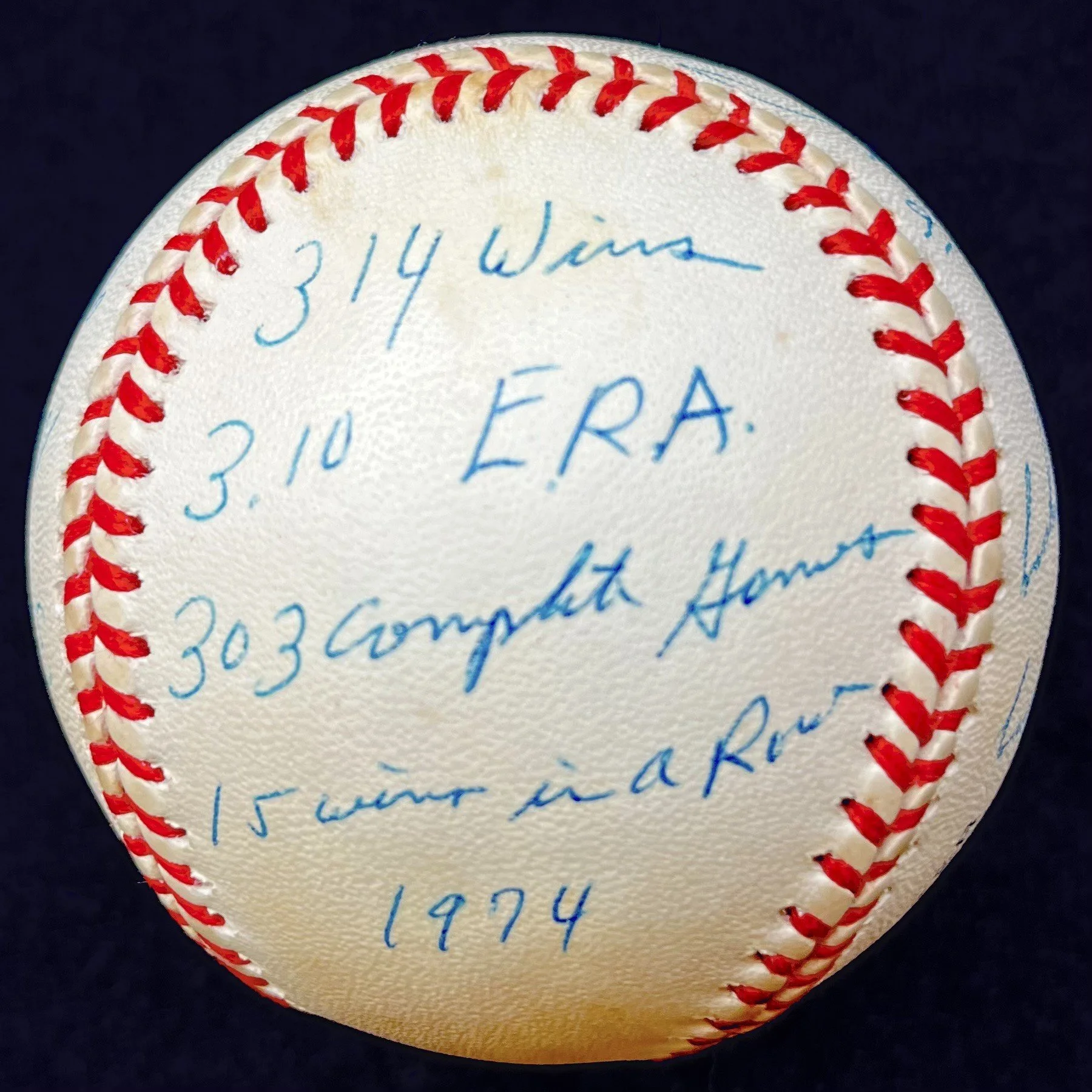 Gaylord Perry Signed 14 Stat Inscription Official National League Baseball. /1000. HMG