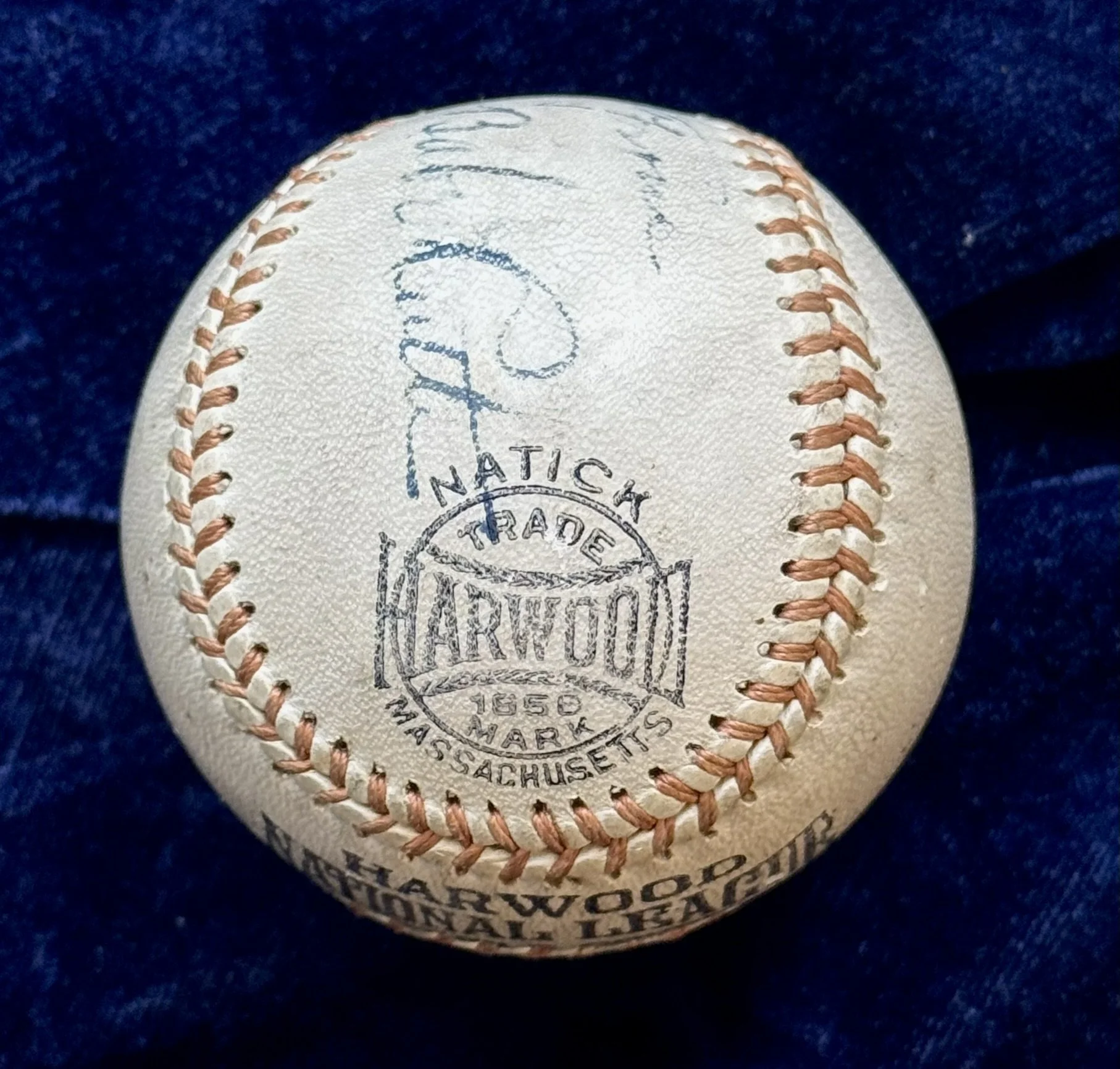Babe Ruth Single Signed Baseball. Circa 1947. Excellent Provenance. PSA