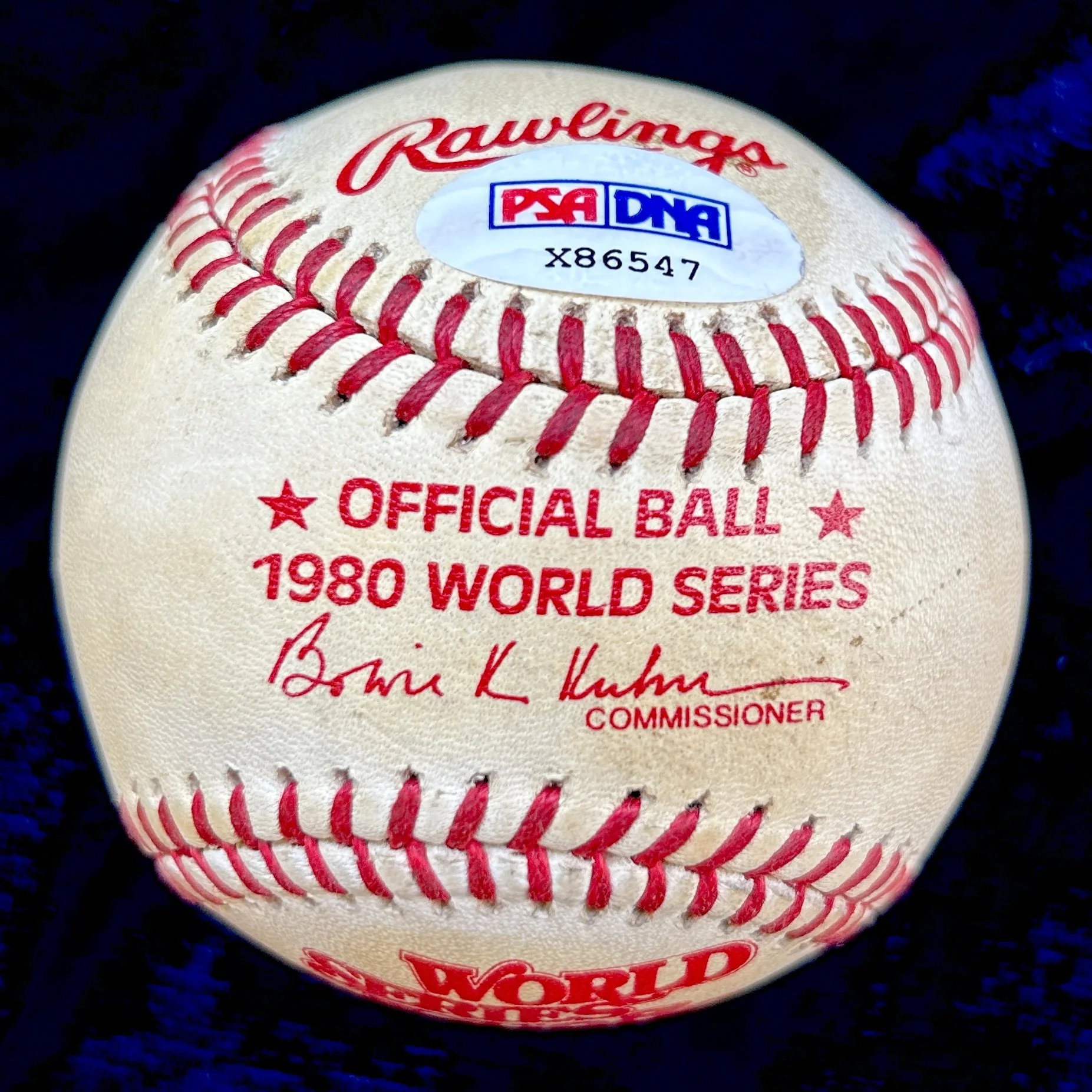 Mike Schmidt "MVP" Game-Used 1980 World Series Signed Official Baseball. PSA, MEARS