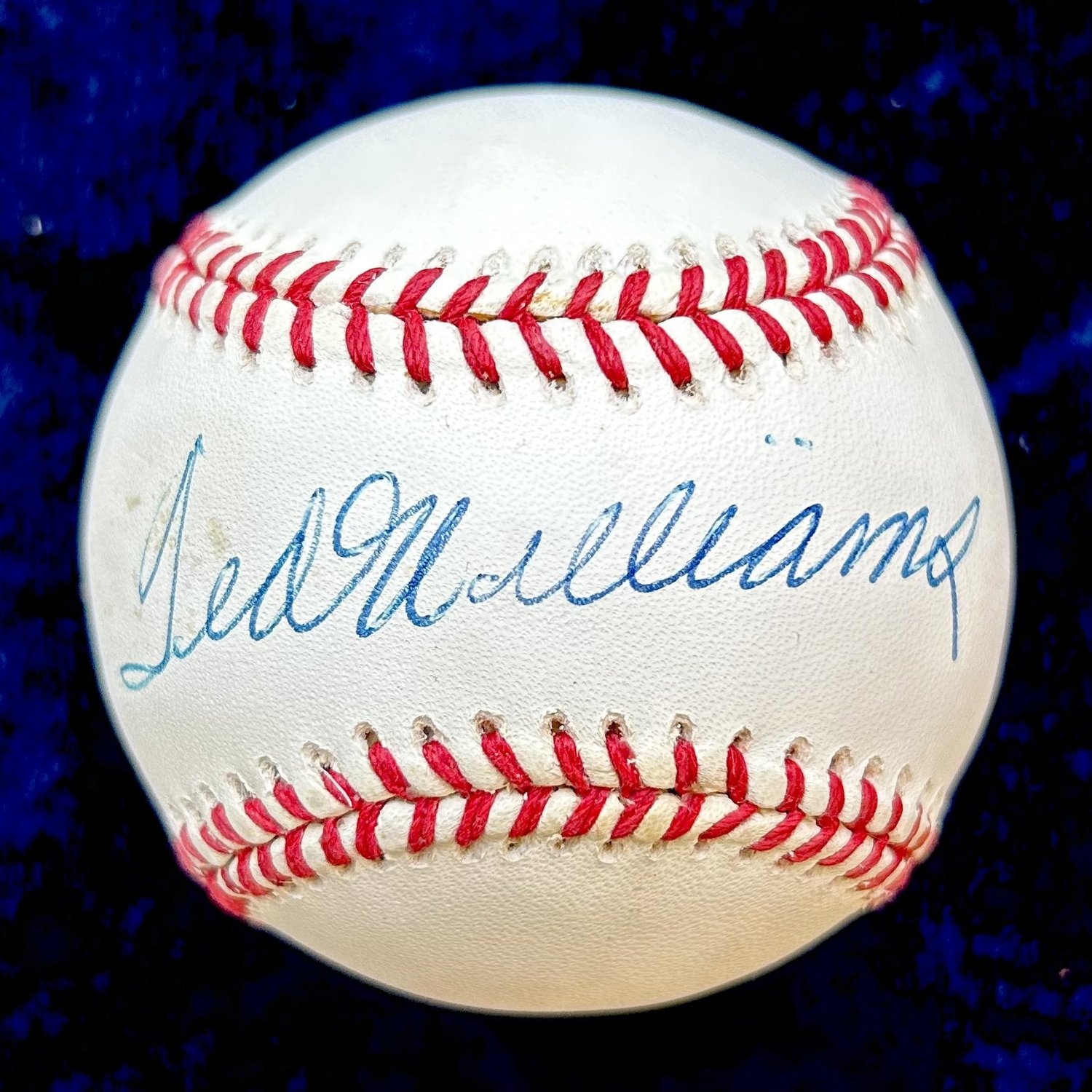 Ted Williams Signed Official American League Baseball. PSA — The