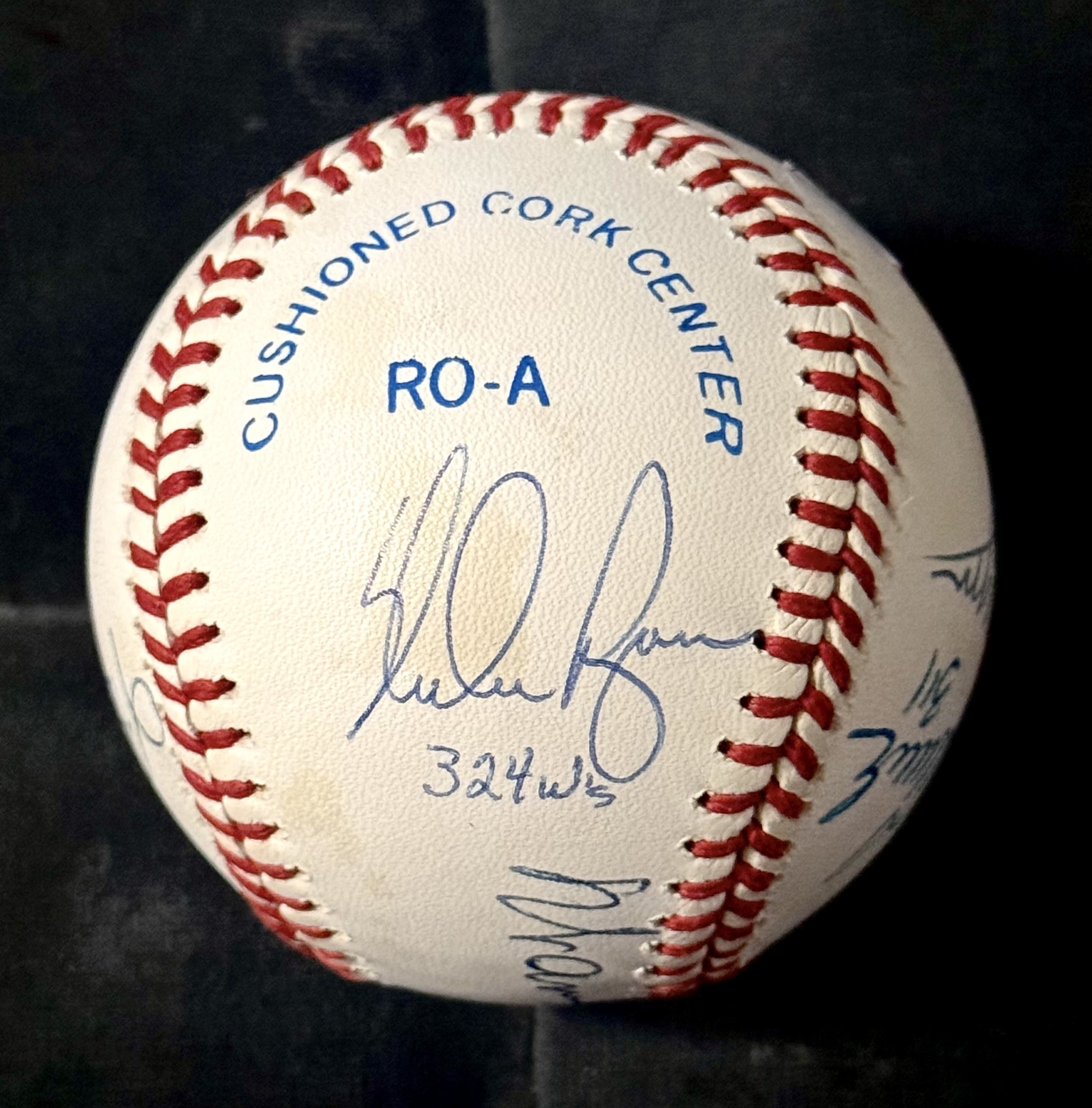 300 Win Club Signed (8) ONL Baseball. Ryan, Seaver, Spahn, Sutton, Perry, Wynn, Niekro, Carlton. JSA