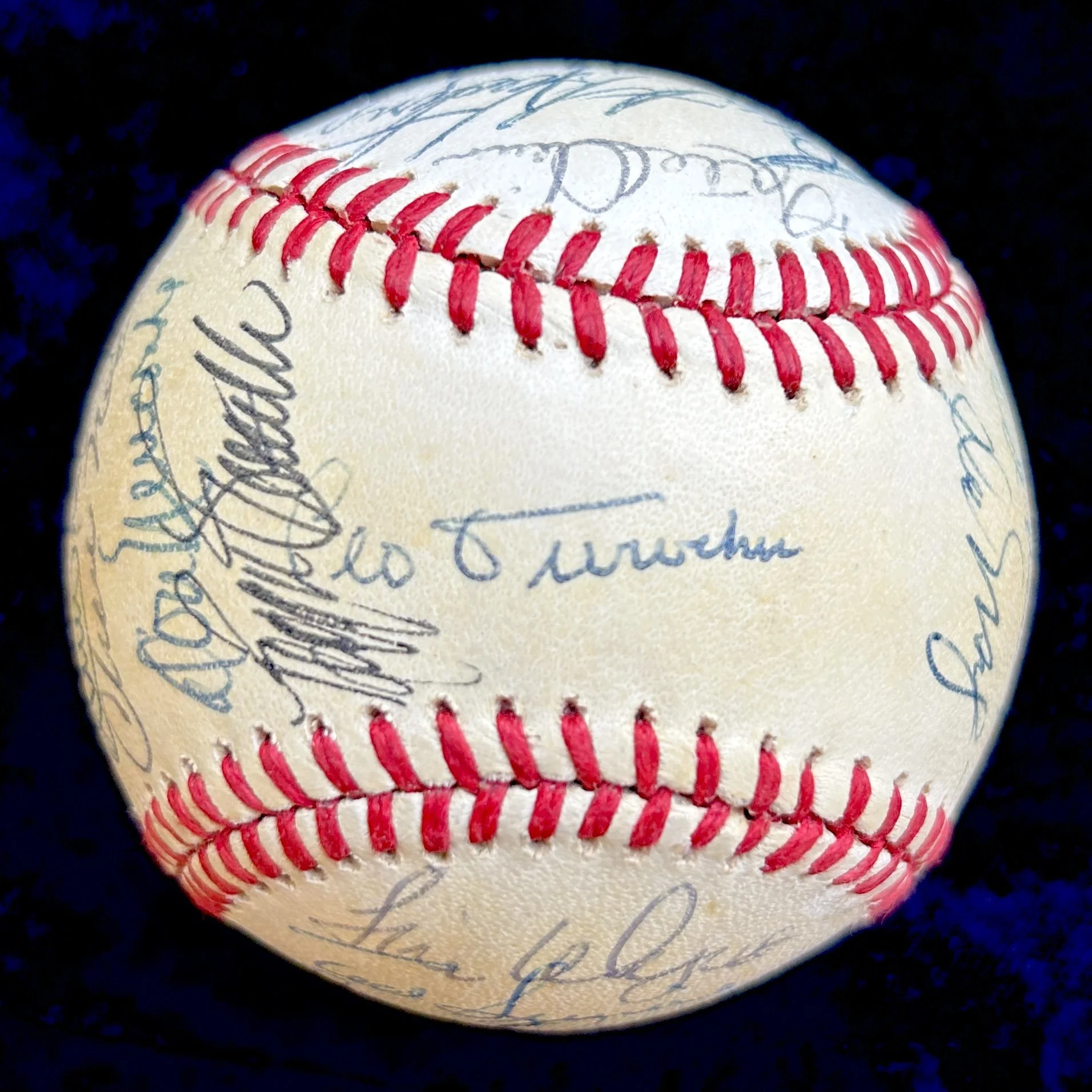 Dodgers Greats Multi-Signed (24) Official National League Baseball. Sandy Koufax, Leo Durocher. PSA