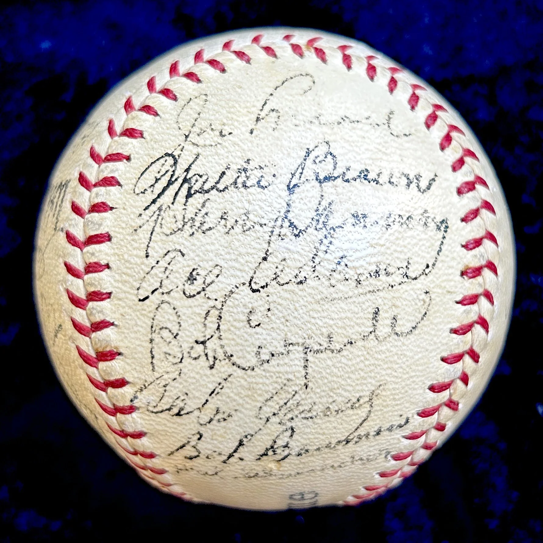 1941 New York Giants Team Signed (25) Official League Baseball. Mel Ott, Carl Hubbell, Gabby Hartnett. PSA