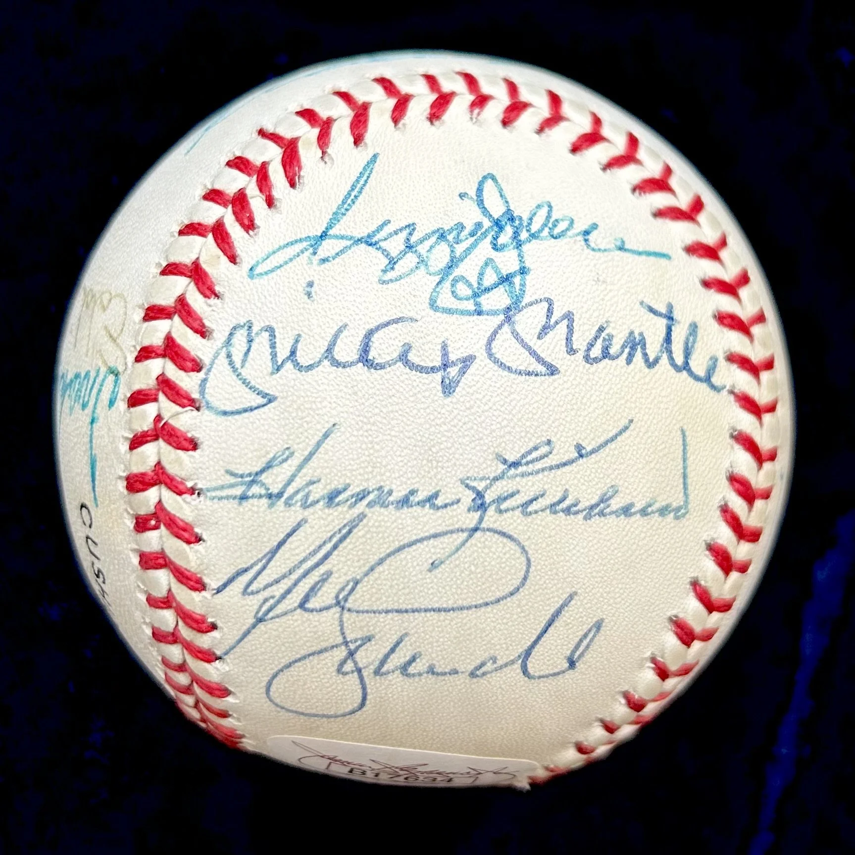 500 Home Run Club Multi-Signed (12) Official National League Baseball. Mickey Mantle, Willie Mays, Willie McCovey, Ernie Banks, Harmon Killebrew, Frank Robinson, Ted Williams, Reggie Jackson.JSA