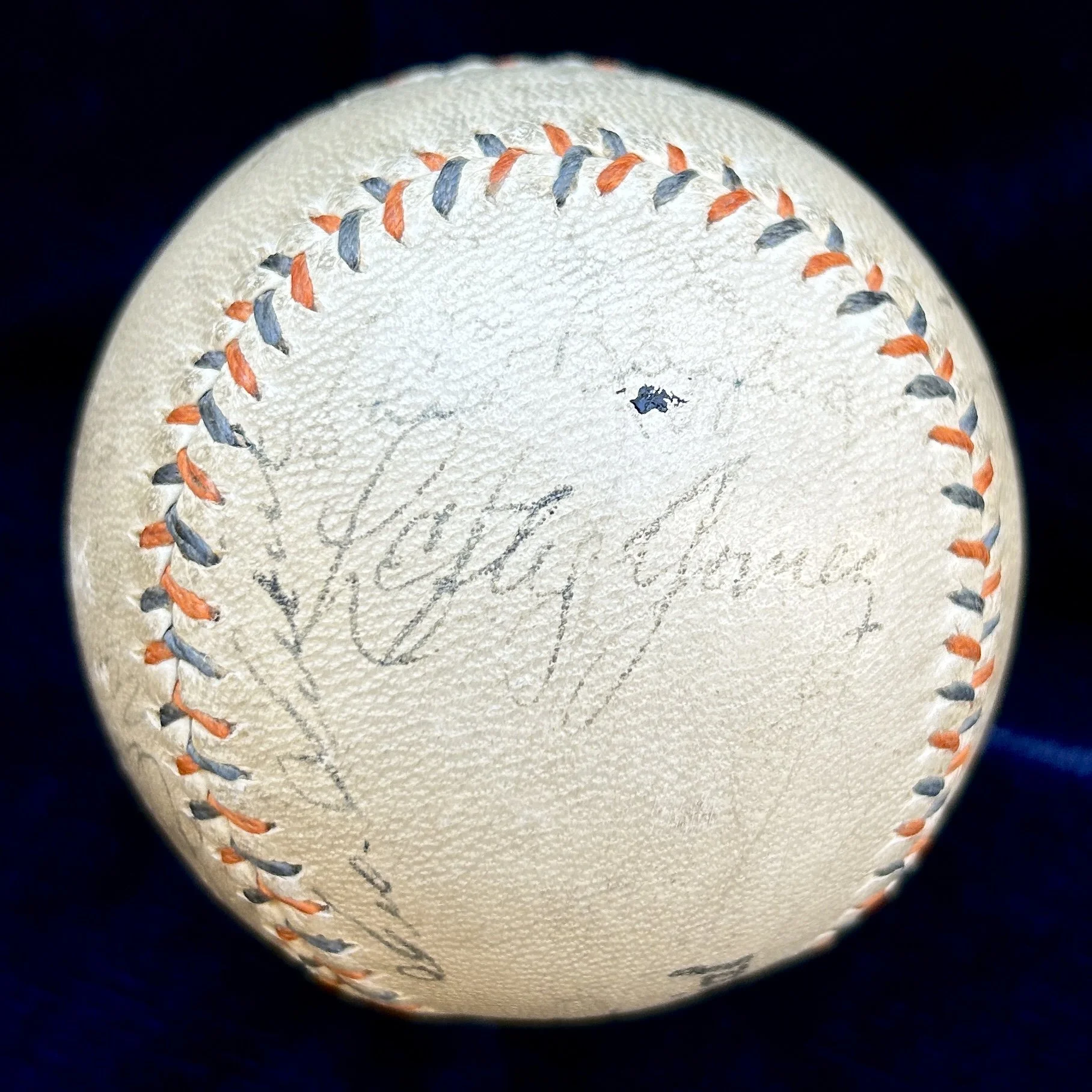 1935 New York Yankees Team Signed (14) Official Babe Ruth Home Run Special Baseball. Lou Gehrig. JSA