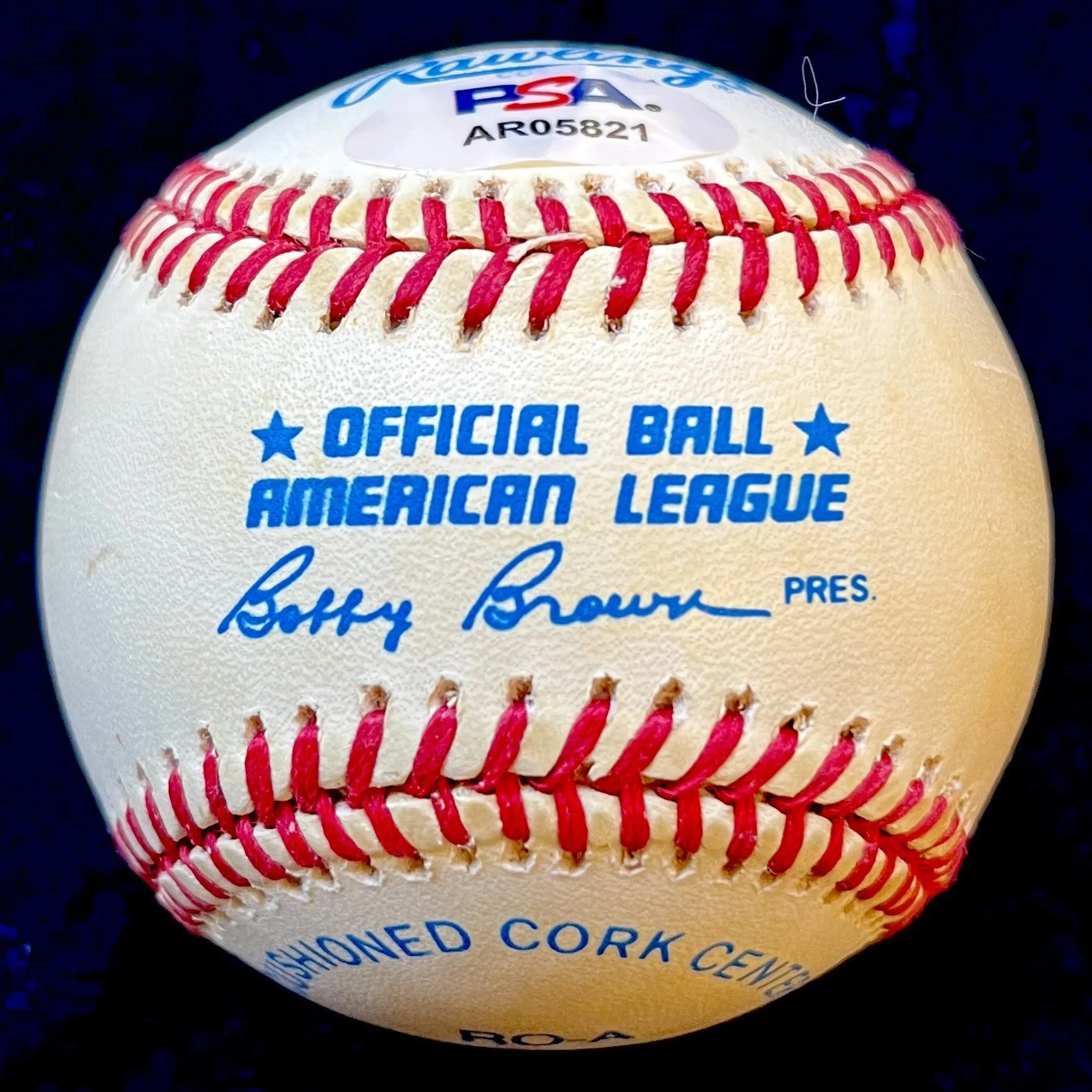 Mickey Mantle Signed Official American League Baseball. PSA LOA