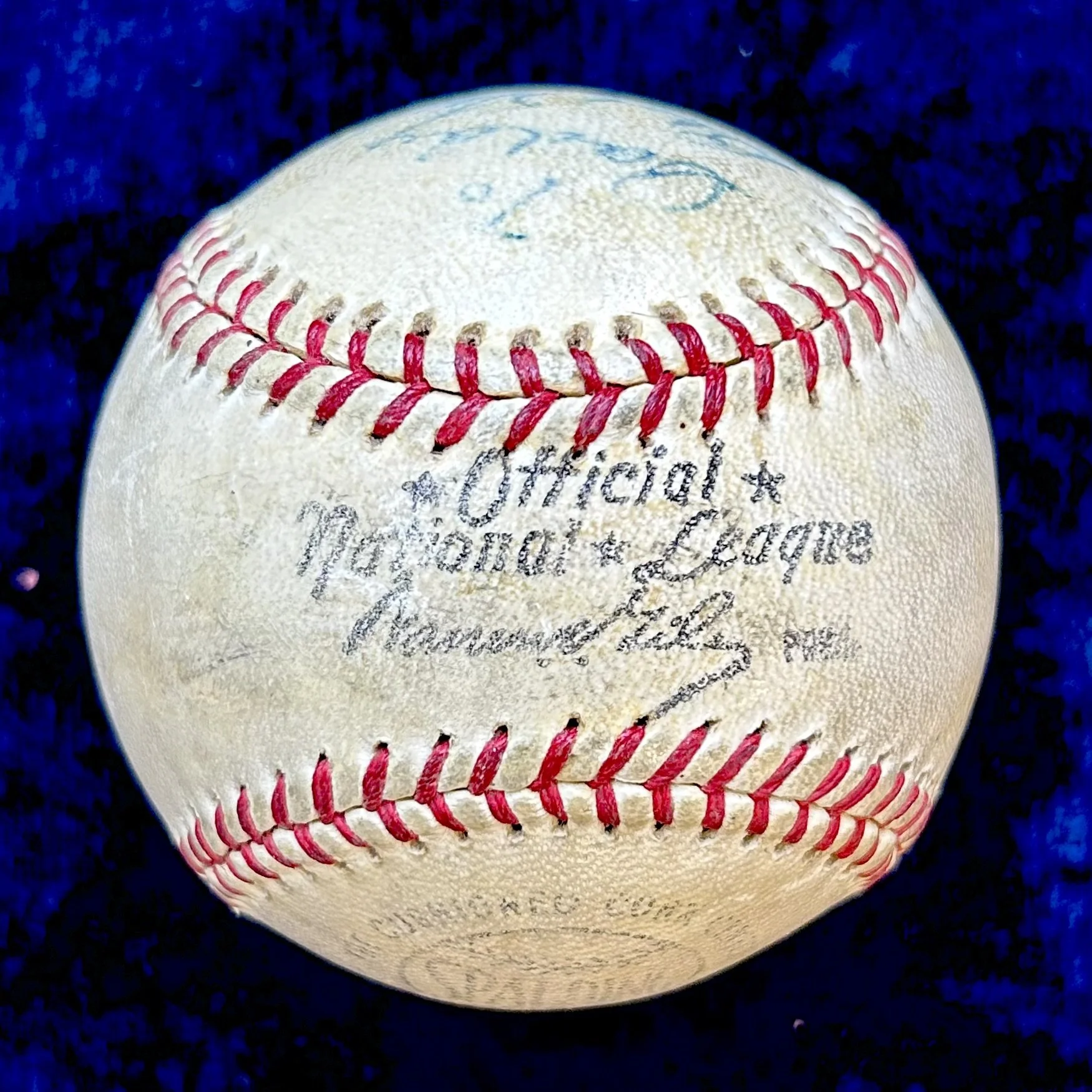 Willie Mays Signed and Inscribed Official National League Baseball. JSA