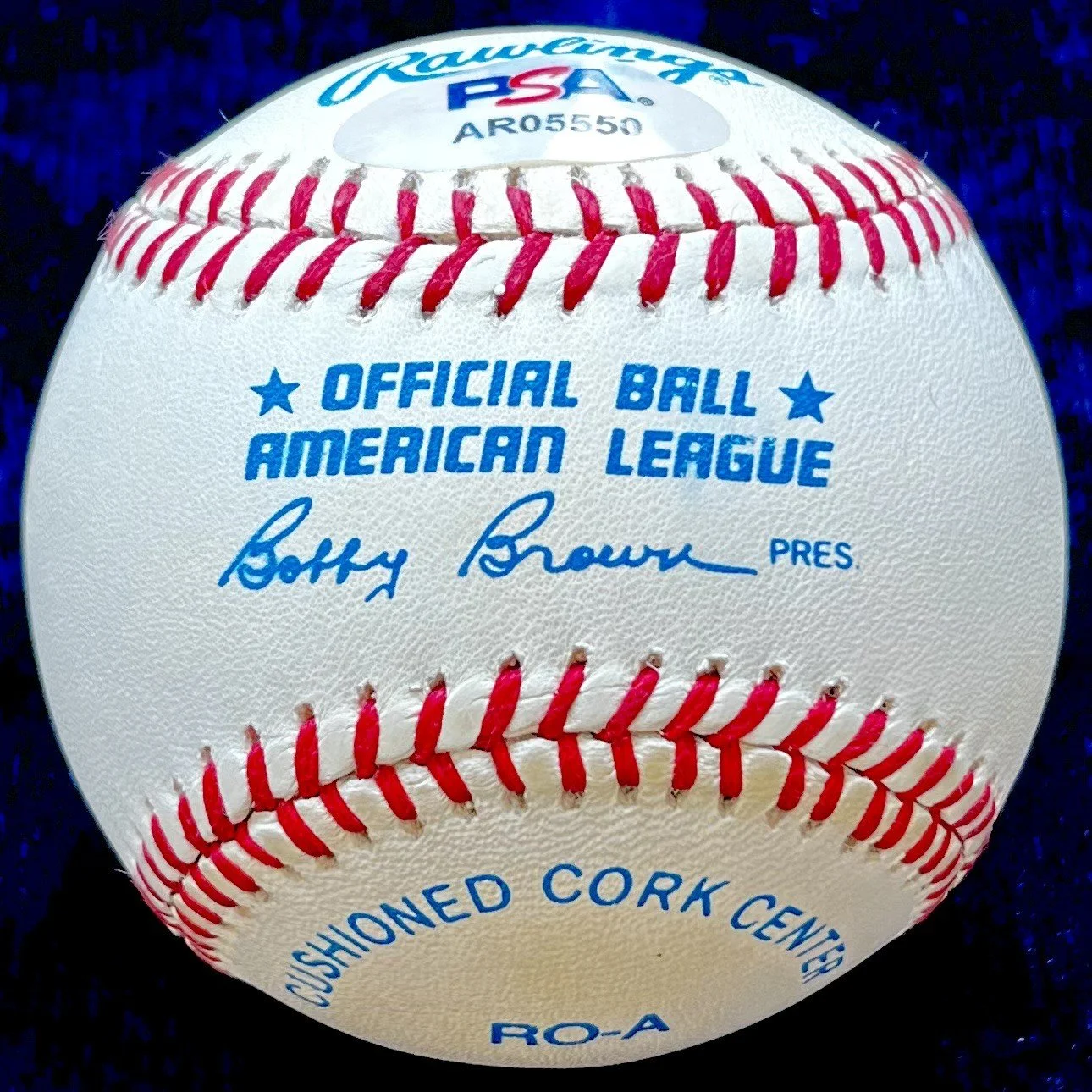 Mickey Mantle Signed American League Baseball. PSA