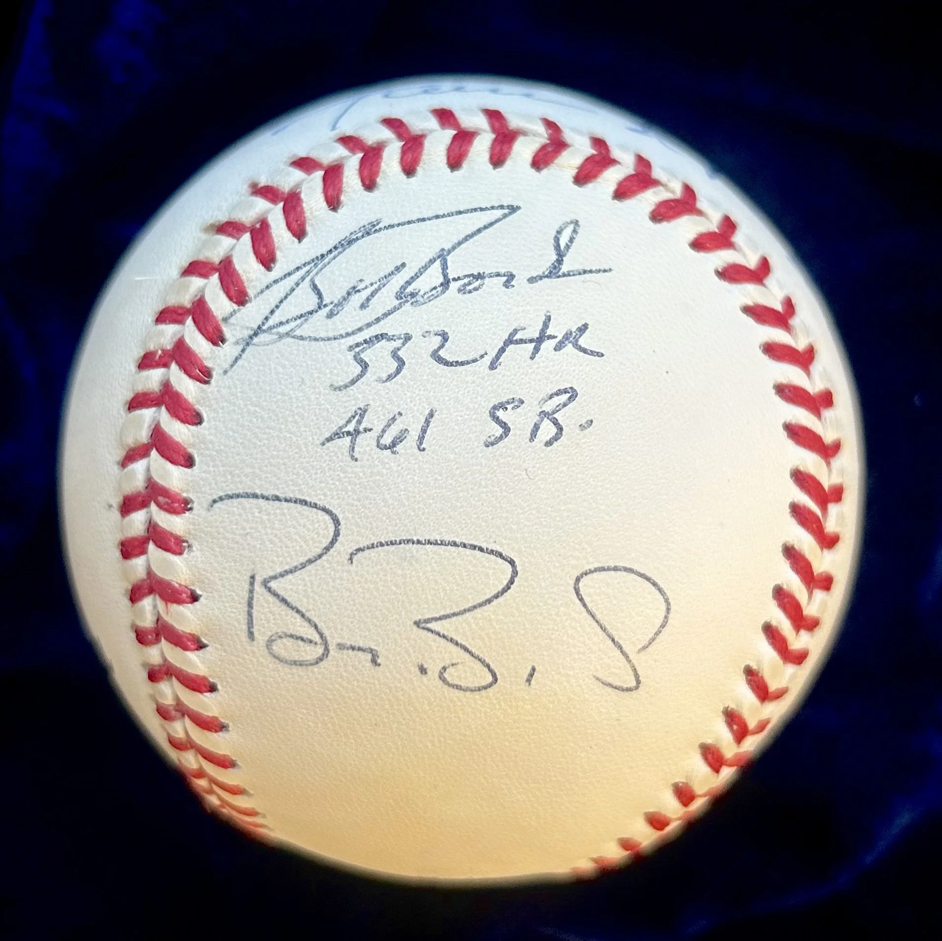 Barry Bonds (Double), Willie Mays, and Andre Dawson Official National League Multi-Signed Baseball. PSA