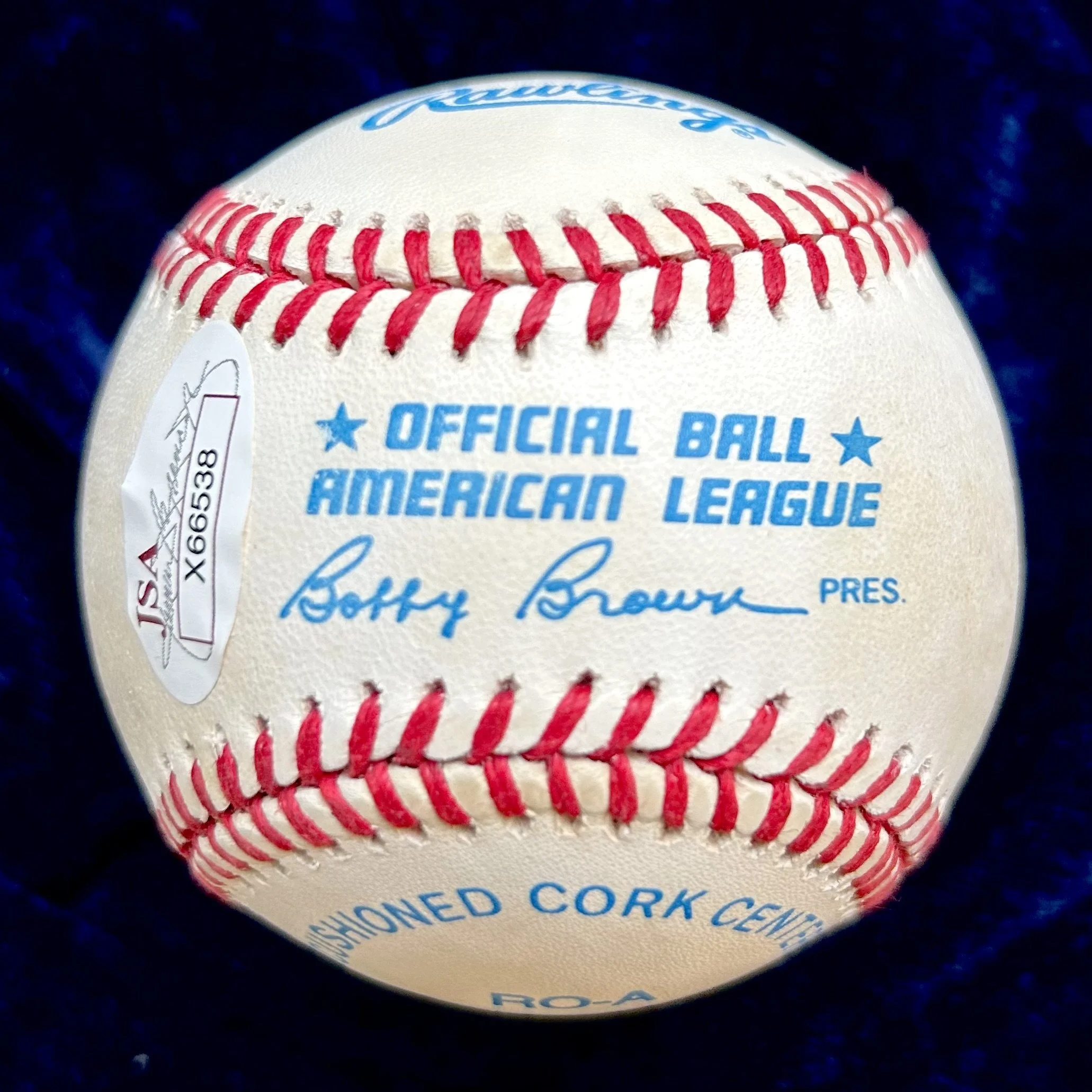 Ted Williams and Bob Feller Multi-Signed Official American League Baseball. JSA.