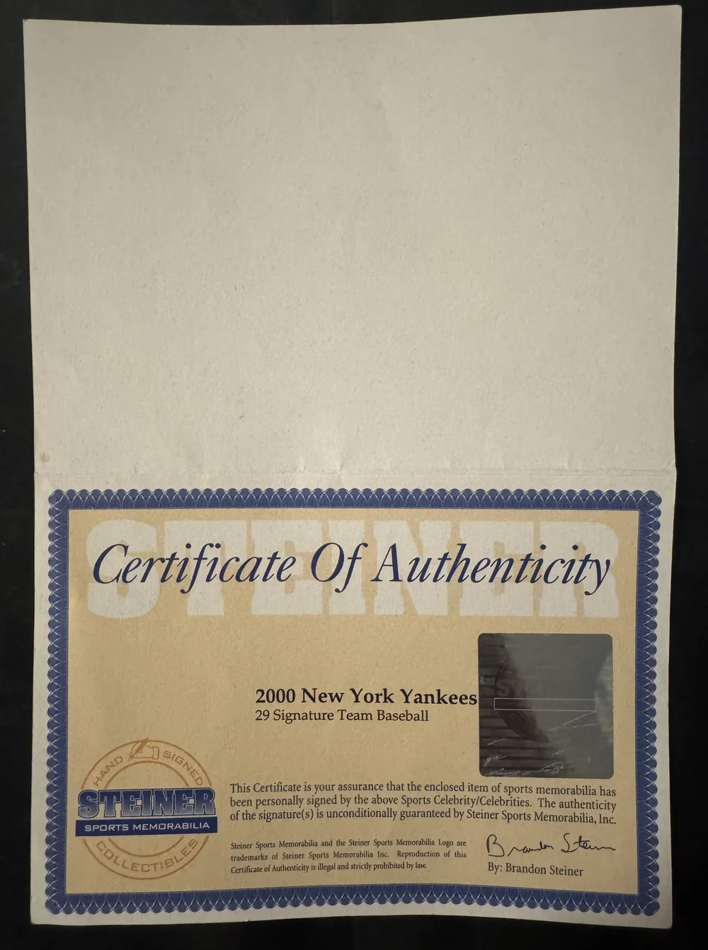 2000 New York Yankees World Series Champion Team Signed (29