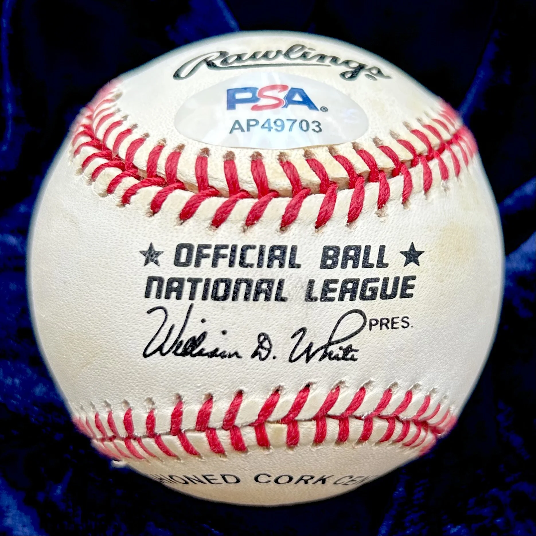 Willie McCovey Signed Official National League Baseball. PSA