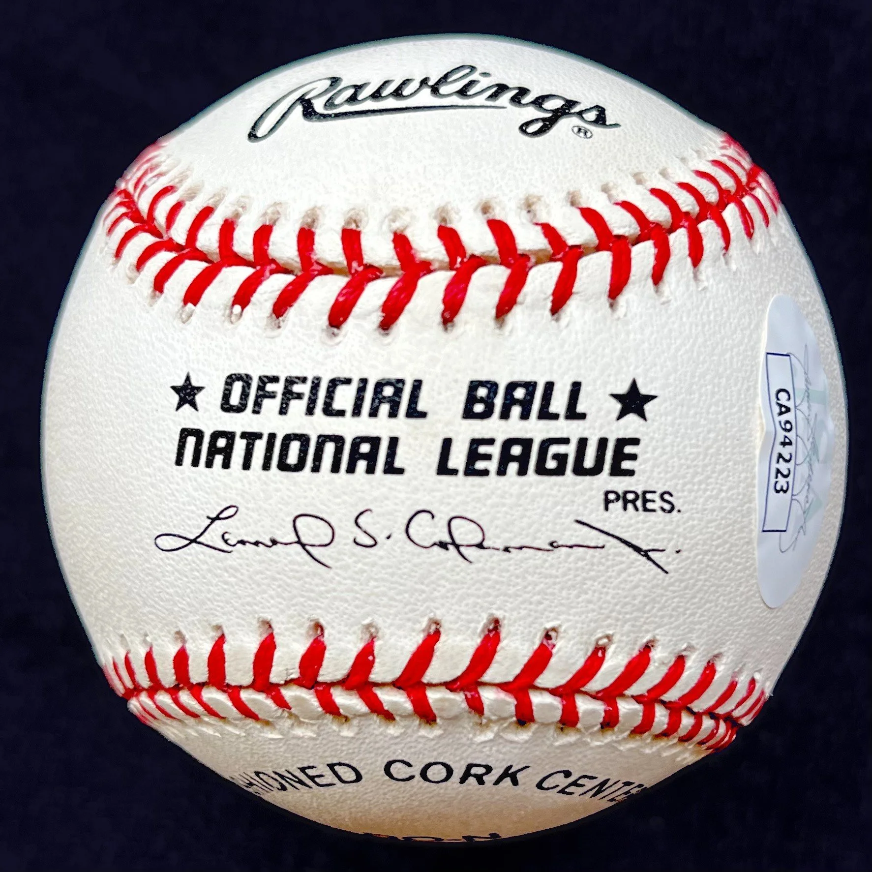 Bob Gibson Signed "HOF 81" Official National League Baseball. JSA