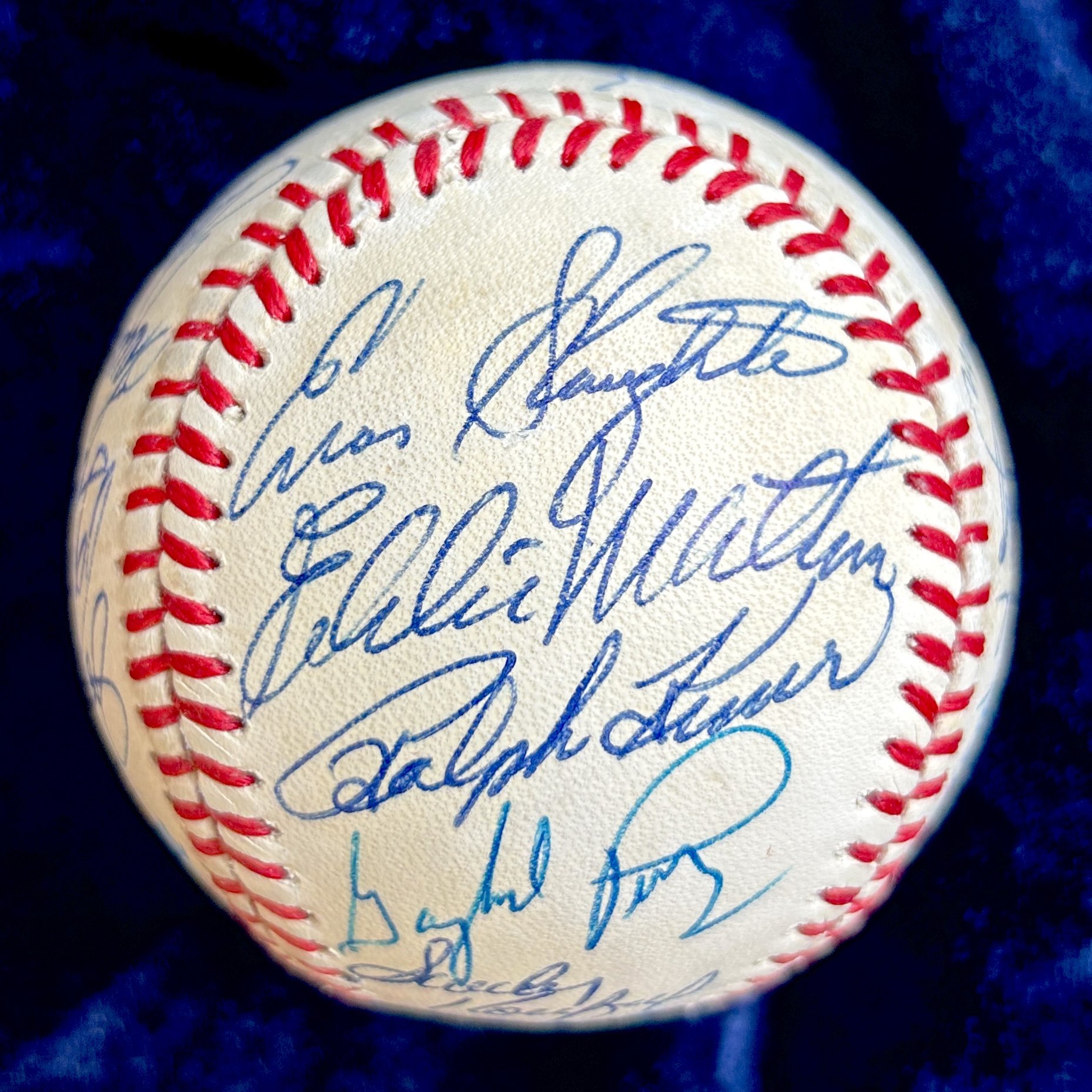 Hall of Famers Multi-Signed (18) Official American League Baseball. Koufax, Musial, Snider, Killebrew, Seaver, Mize. PSA