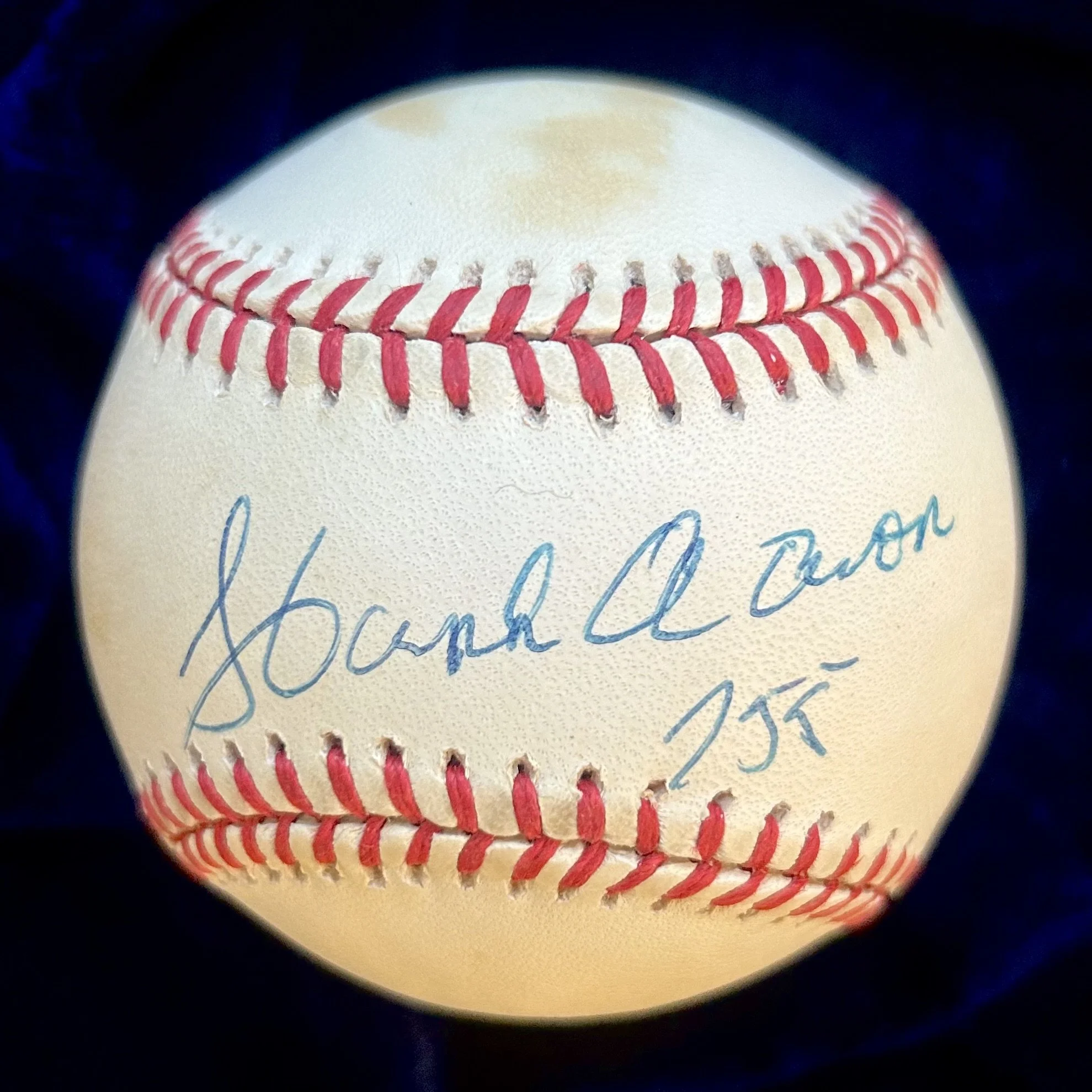 Hank Aaron "755" Signed Official National League Baseball. PSA.