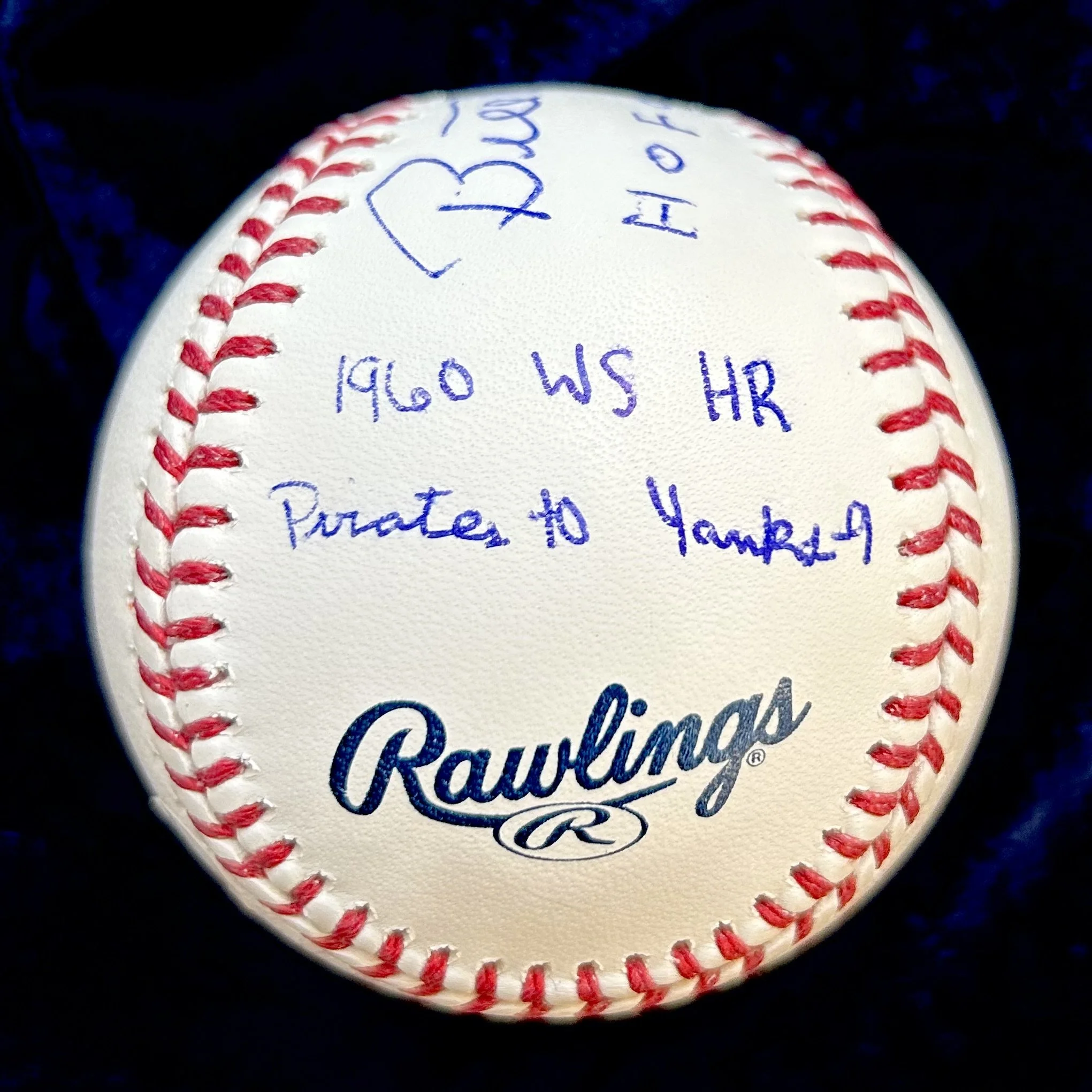 Bill Mazeroski "HOF 01" "The Glove" "1960 WS HR" "10-13-60" Signed Official Major League Stat Baseball. JSA