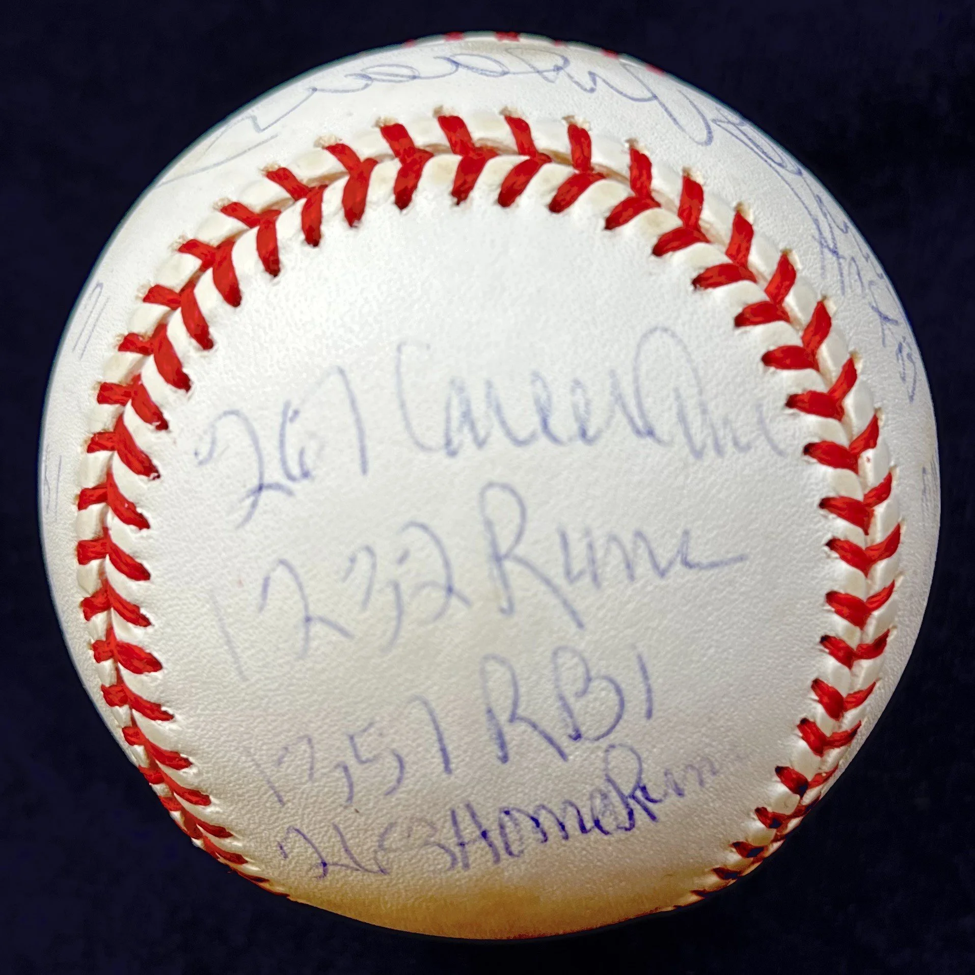 Brooks Robinson Signed 15 Stat Inscription Official American League Baseball. /1000. Brooks Robinson Sticker.