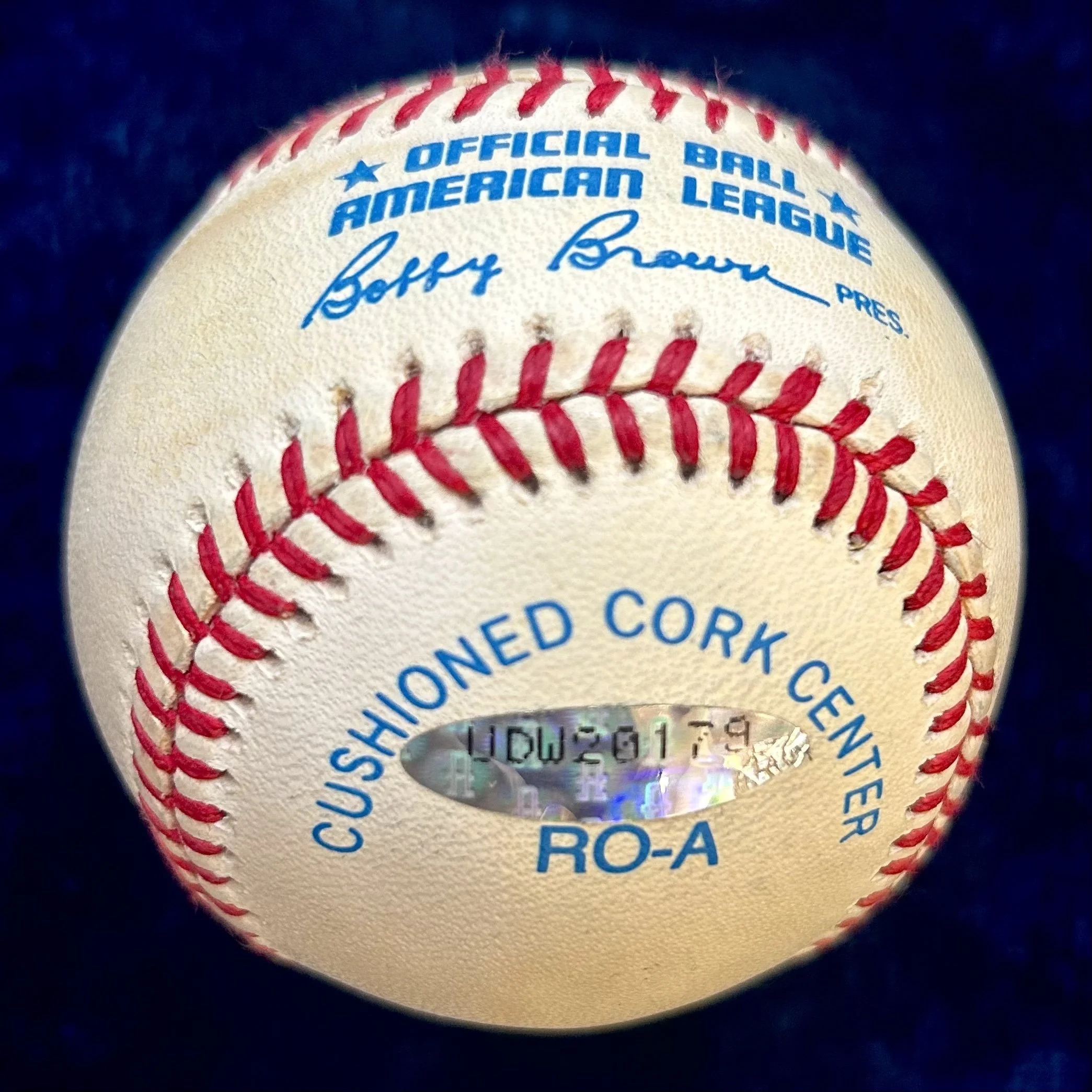 Ted Williams .406 Signed Official American League Baseball. Upper Deck Authenticated