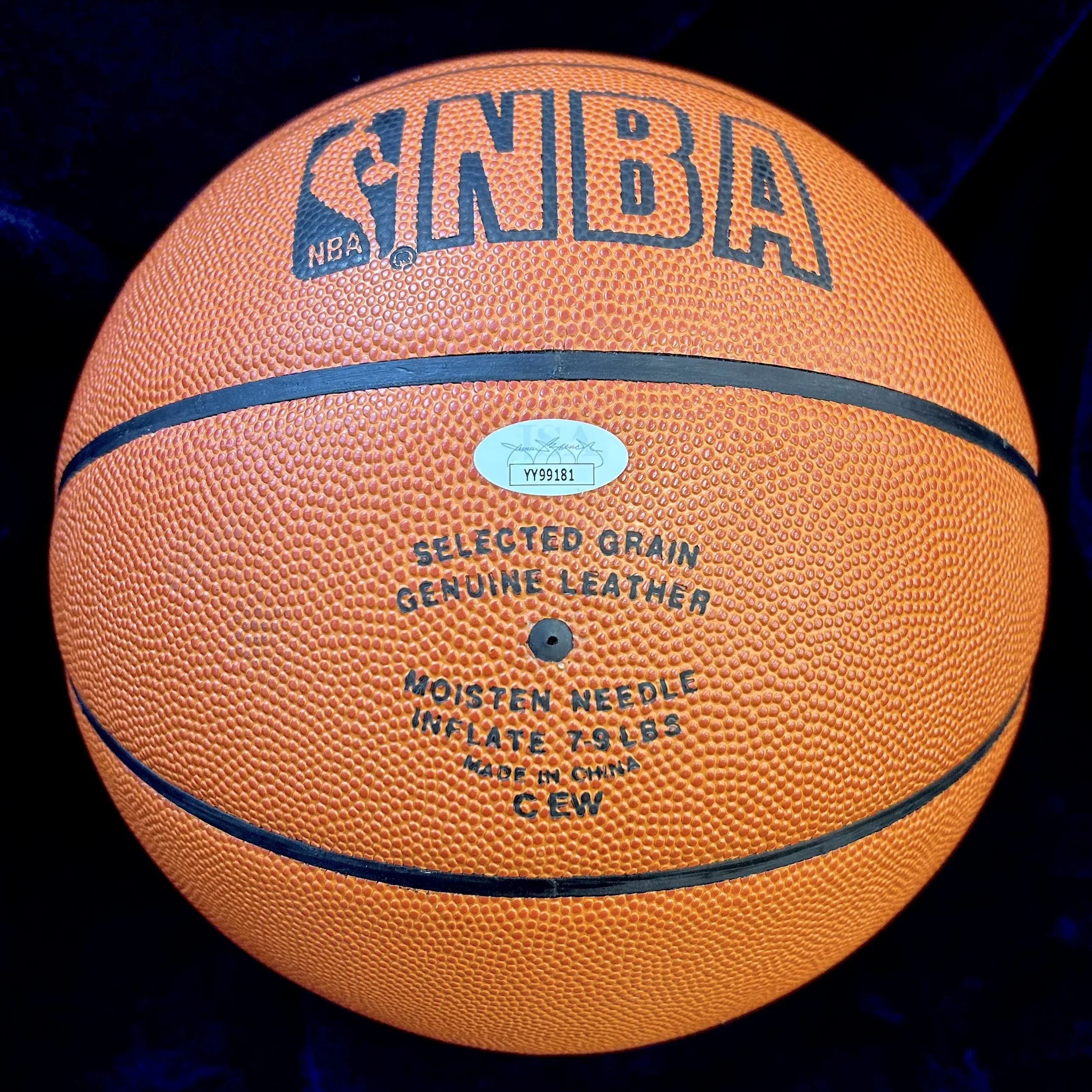 Wilt Chamberlain and Bill Russell Signed Spalding NBA Basketball /1000. JSA