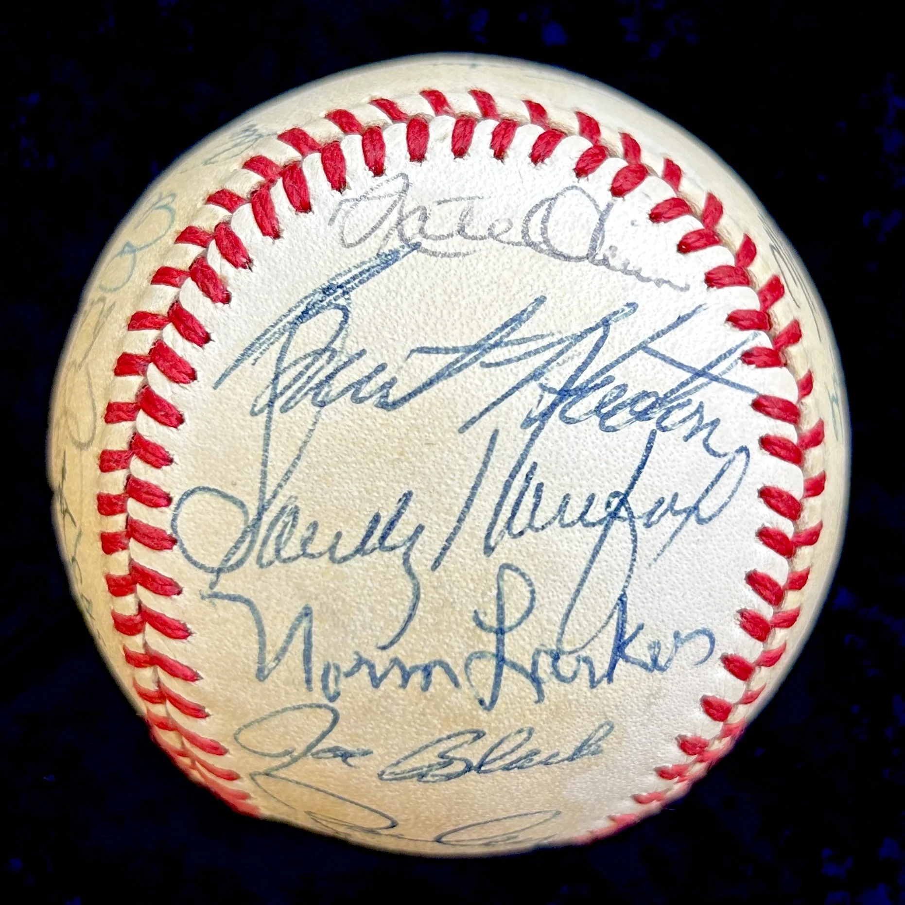 Dodgers Greats Multi-Signed (24) Official National League Baseball. Sandy Koufax, Leo Durocher. PSA