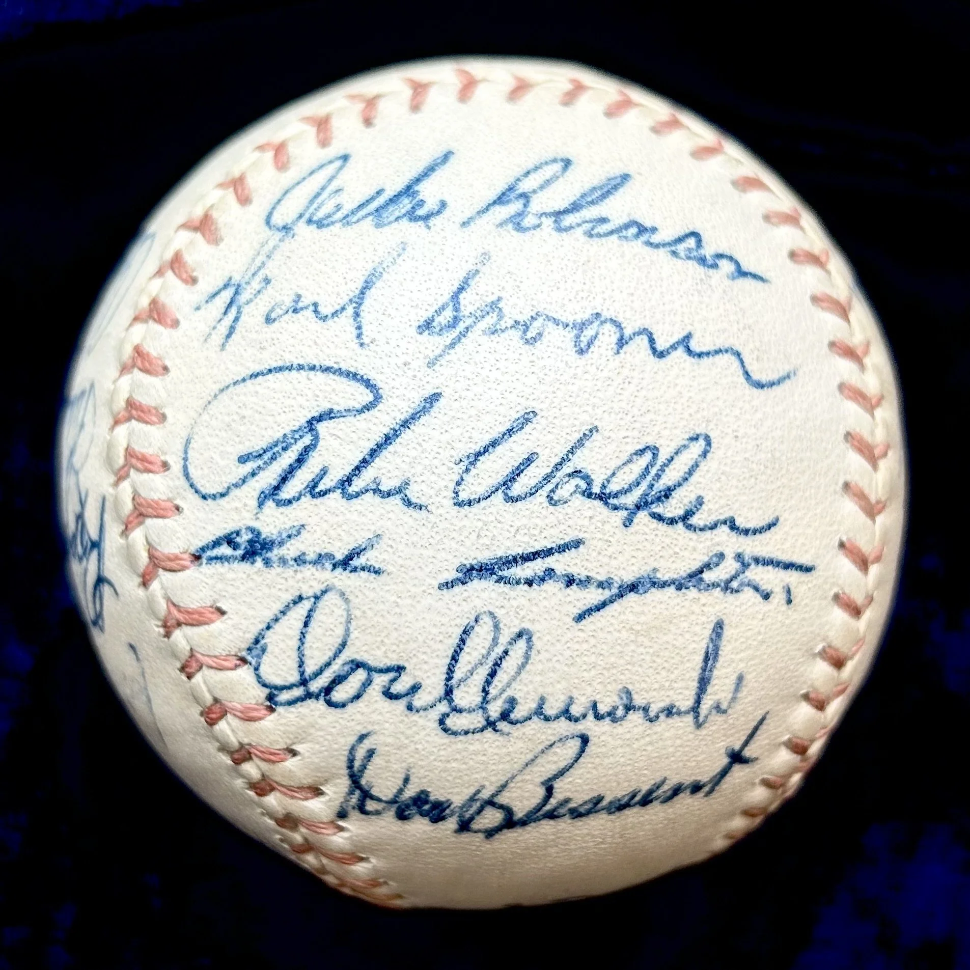 1955 World Series Champion Brooklyn Dodgers Signed (23) Baseball. Jackie Robinson, Roy Campanella, Pee Wee Reese & Gil Hodges. JSA