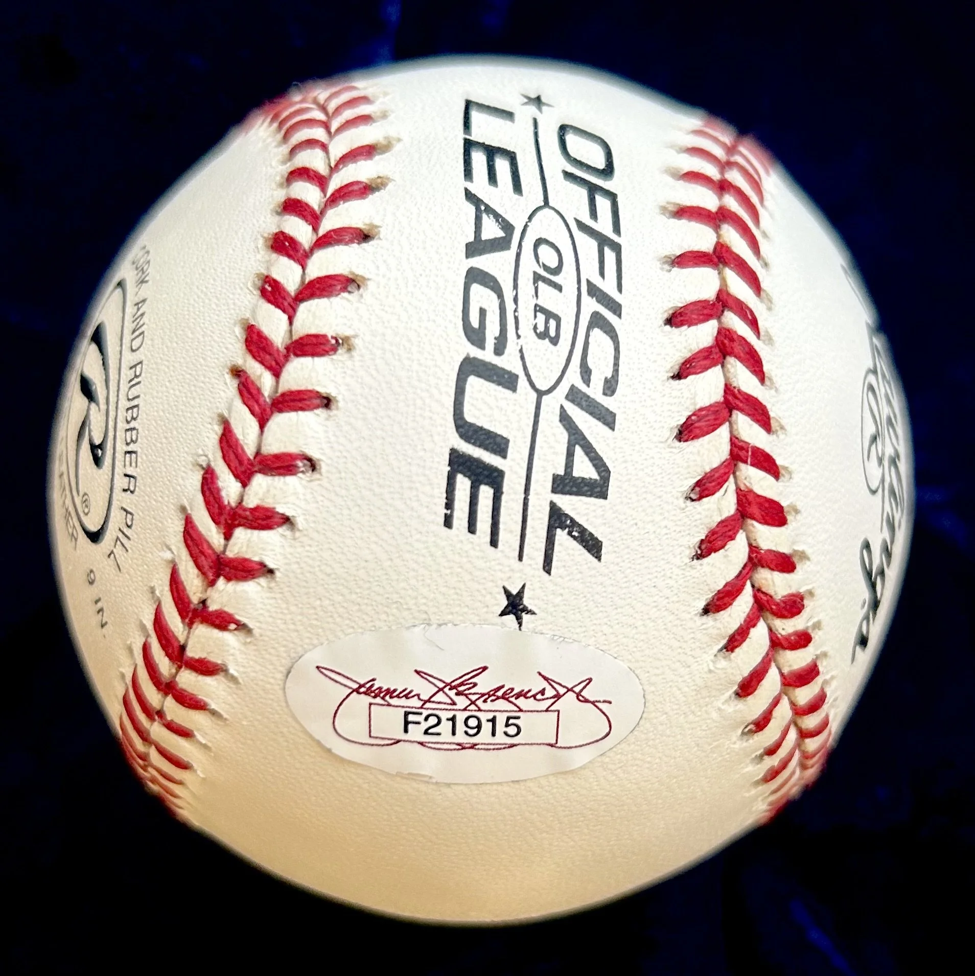 Hank Aaron Signed Official League Baseball. JSA