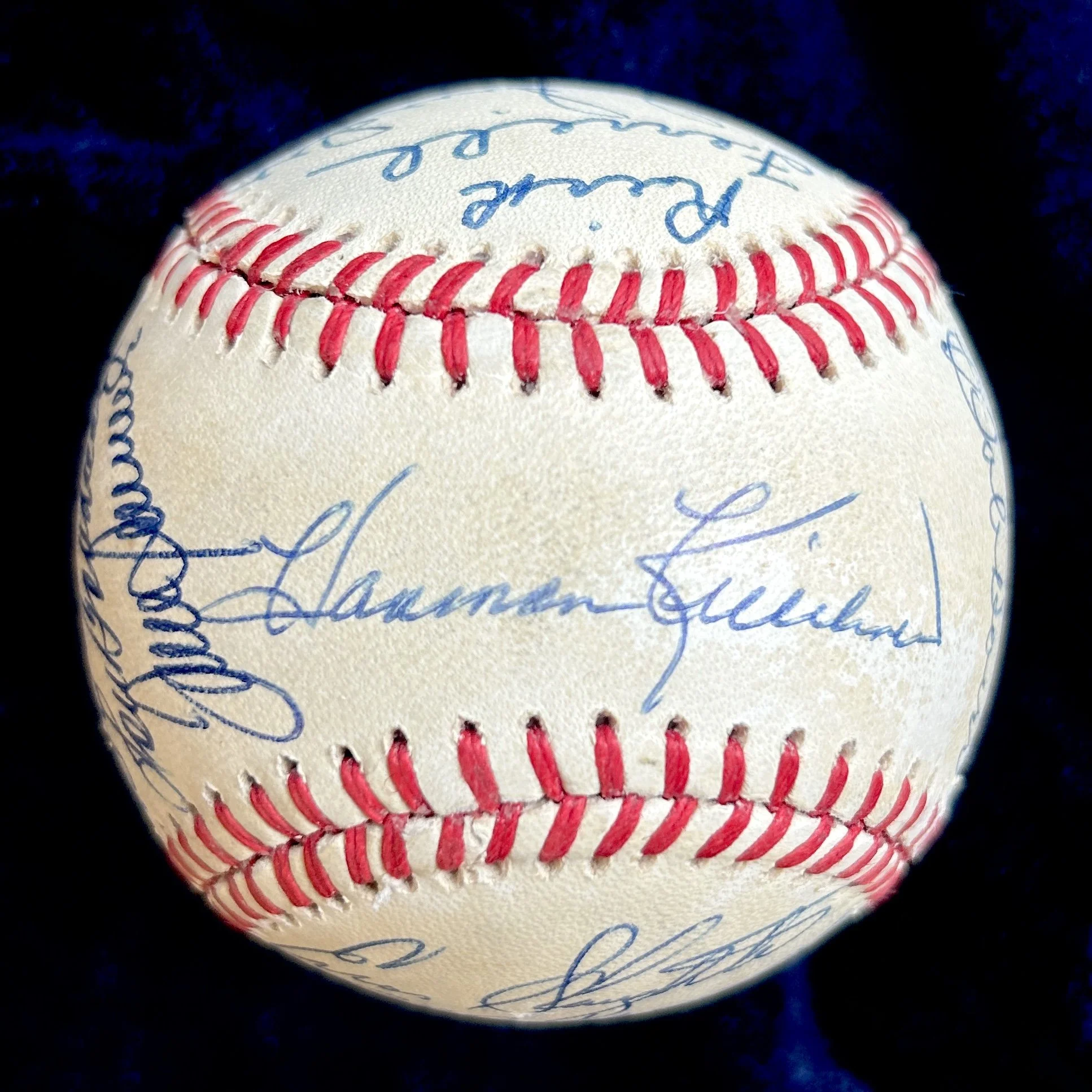Hall of Famers Multi-Signed (18) Official American League Baseball. Koufax, Musial, Snider, Killebrew, Seaver, Mize. PSA