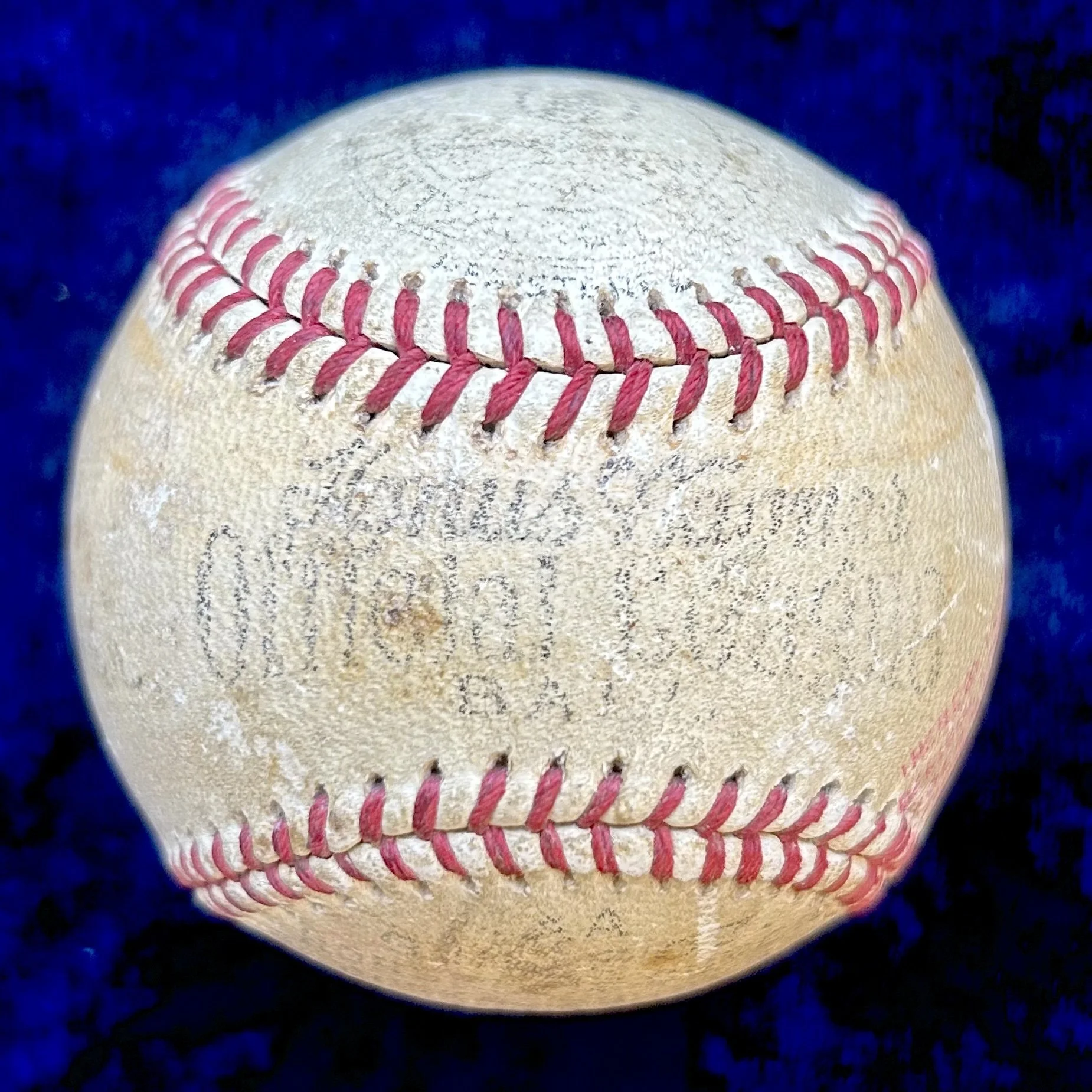 Honus Wagner and Al Lopez MLB Legends 1940s Signed Official League Baseball. JSA