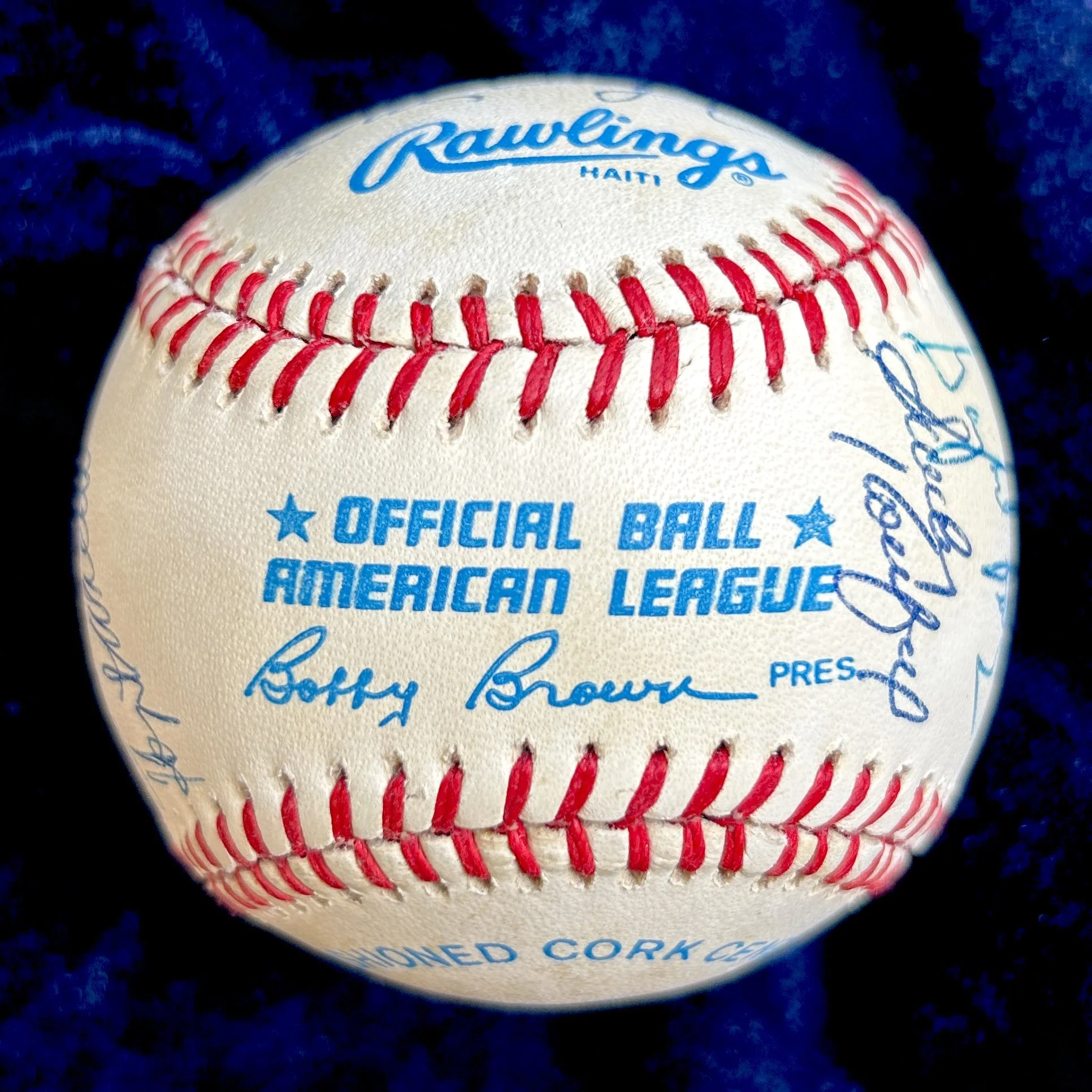 Hall of Famers Multi-Signed (18) Official American League Baseball. Koufax, Musial, Snider, Killebrew, Seaver, Mize. PSA