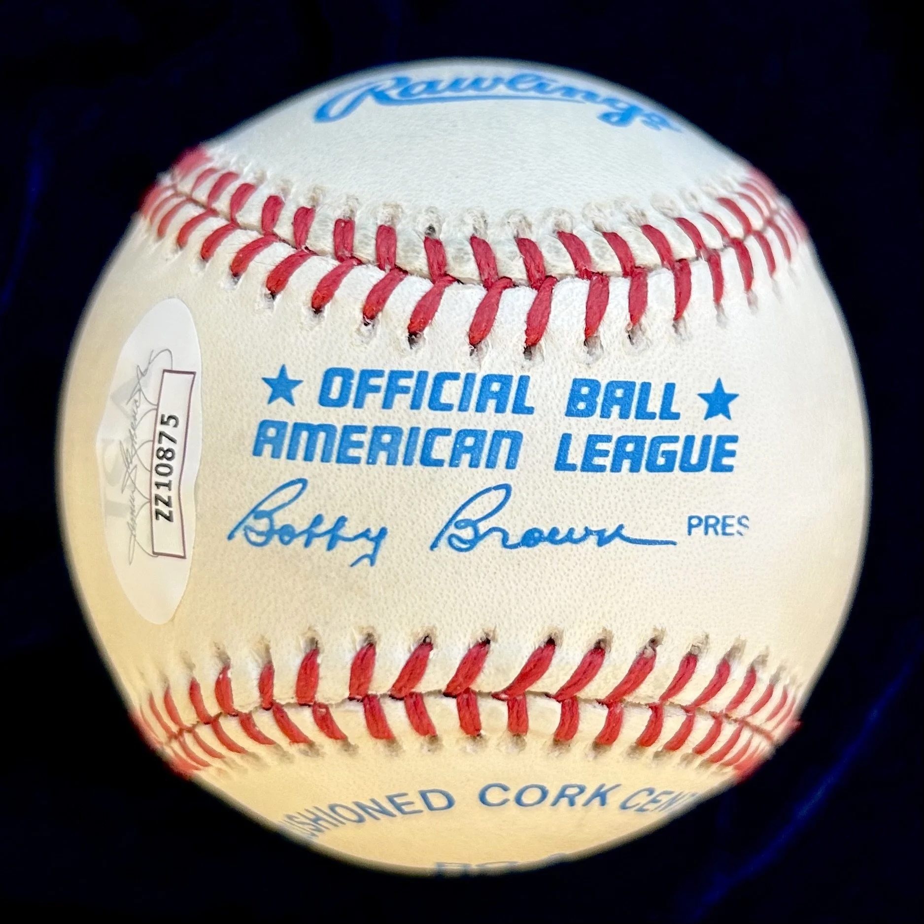 300 Win Club Signed (8) Official American League Baseball. Signed by Ryan, Seaver, Perry, Sutton, Wynn, Niekro, Spahn, and Carlton. JSA