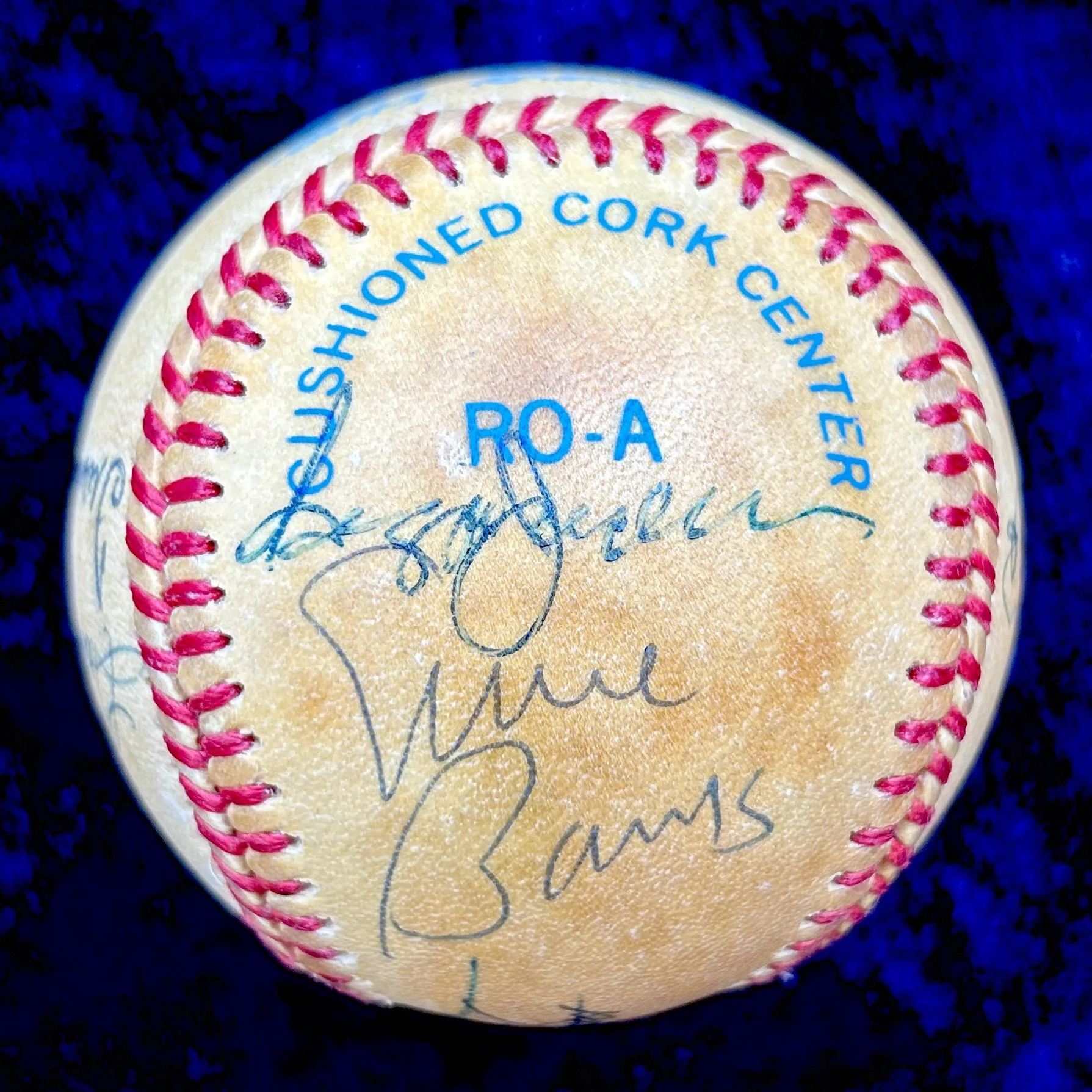 500 Home Run Club Multi-Signed (11) Official American League Baseball. Mantle, Jackson, Mathews, Robinson, Mays, McCovey, Schmidt, Banks, Williams, Aaron. PSA