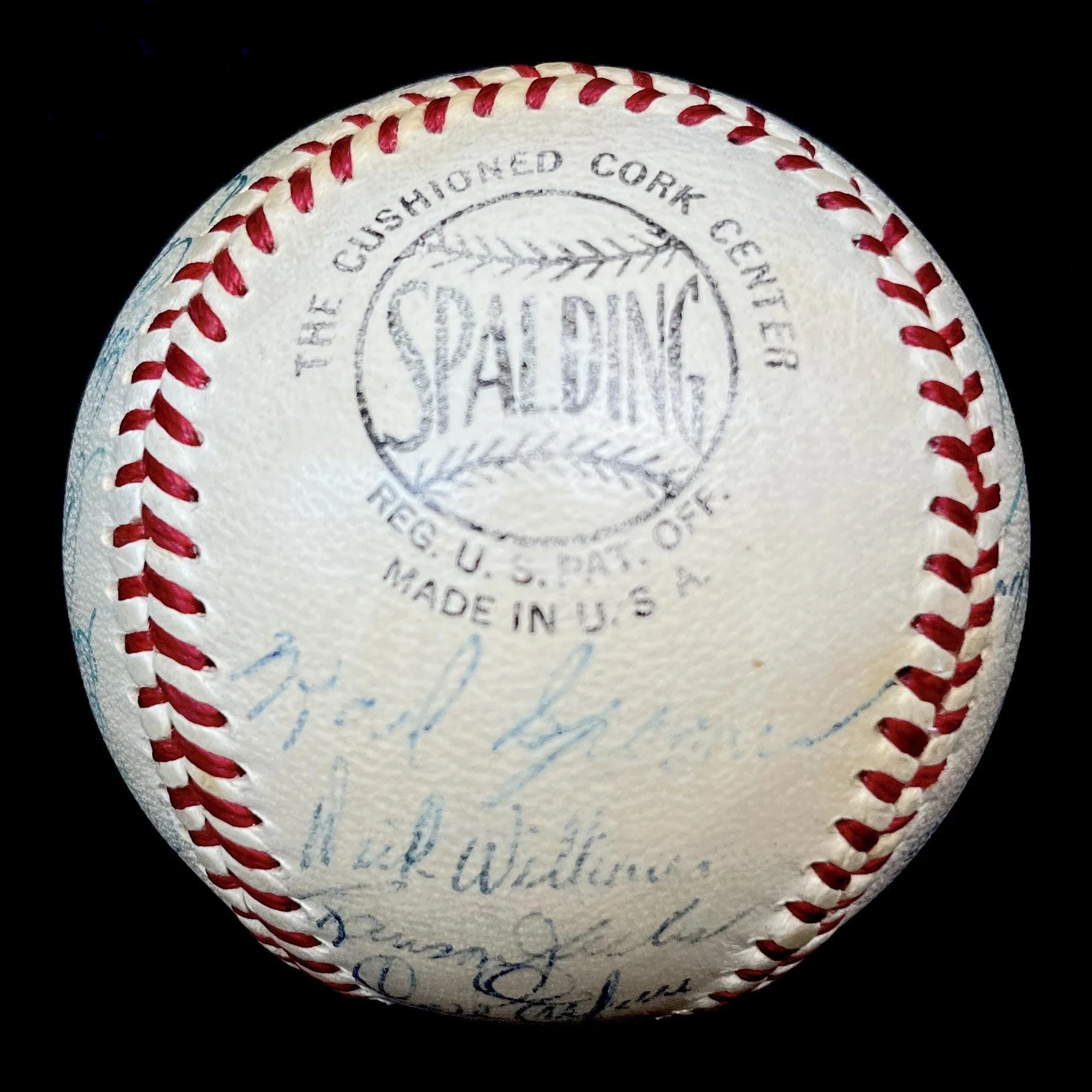 1956 National League Champion Brooklyn Dodgers Signed National League Baseball. Jackie Robinson, Roy Campanella, Gil Hodges, Walter Alston, Don Drysdale, Dick Williams. JSA