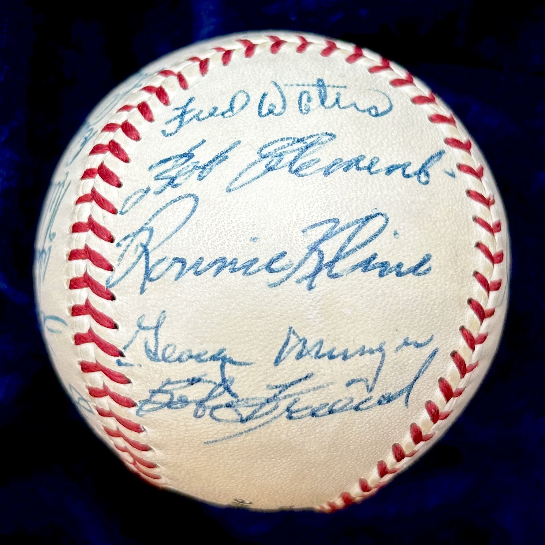 1956 Pittsburgh Pirates Signed (20) Official National League Baseball. Clemente. Beckett