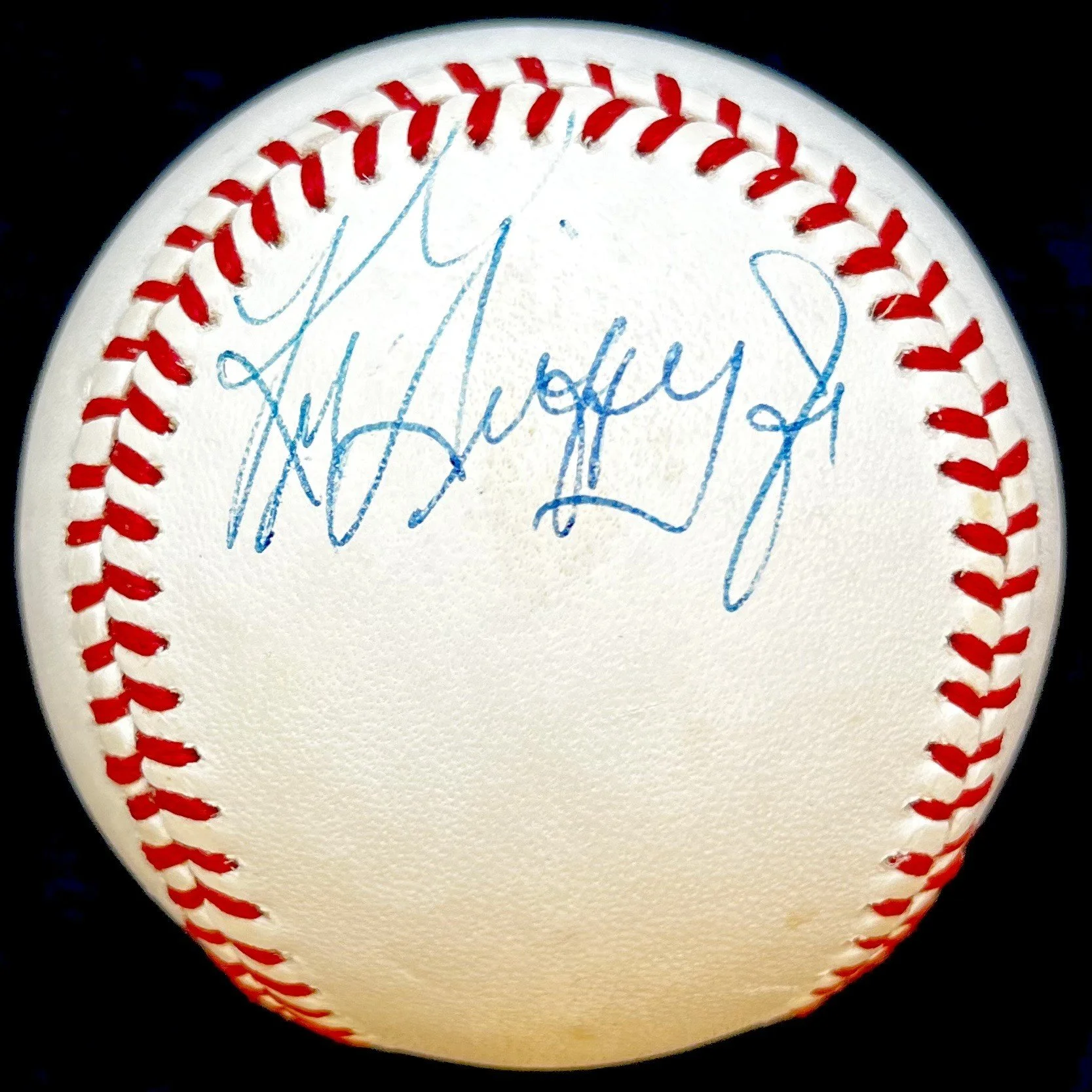 Ken Griffey Jr. and Sr. Signed Official American League Baseball. JSA