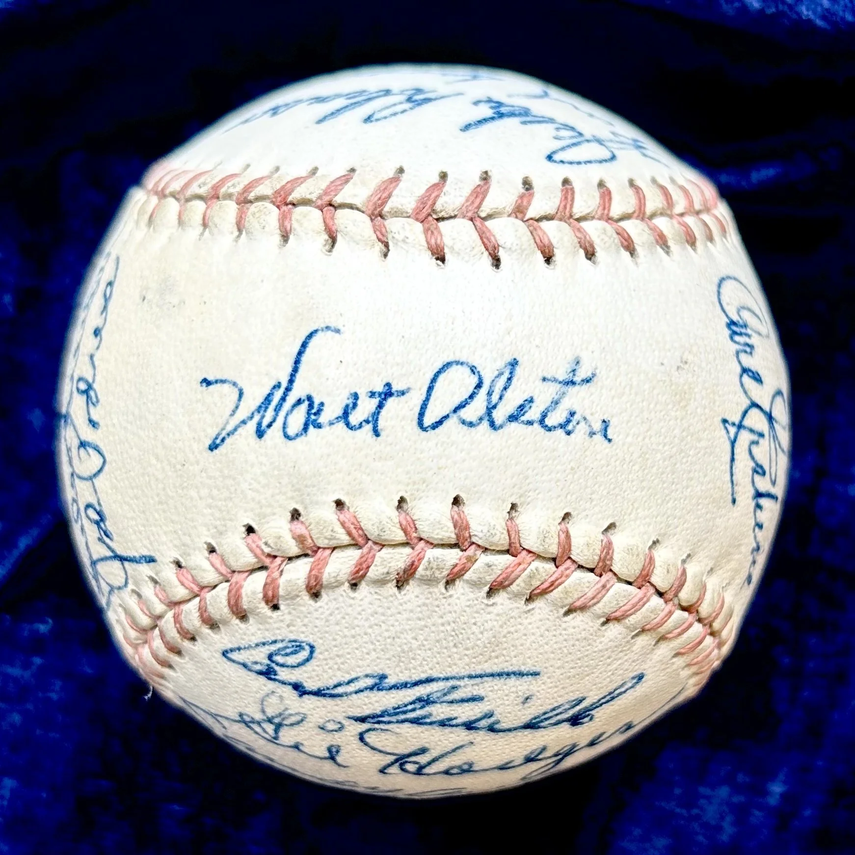 1955 World Series Champion Brooklyn Dodgers Signed (23) Baseball. Jackie Robinson, Roy Campanella, Pee Wee Reese & Gil Hodges. JSA