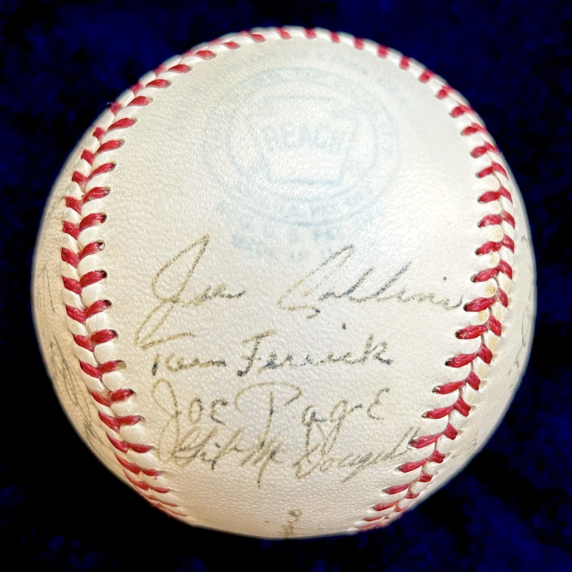 1951 New York Yankees World Series Champion Team Signed (24) Baseball. DiMaggio, Mize, Berra. JSA