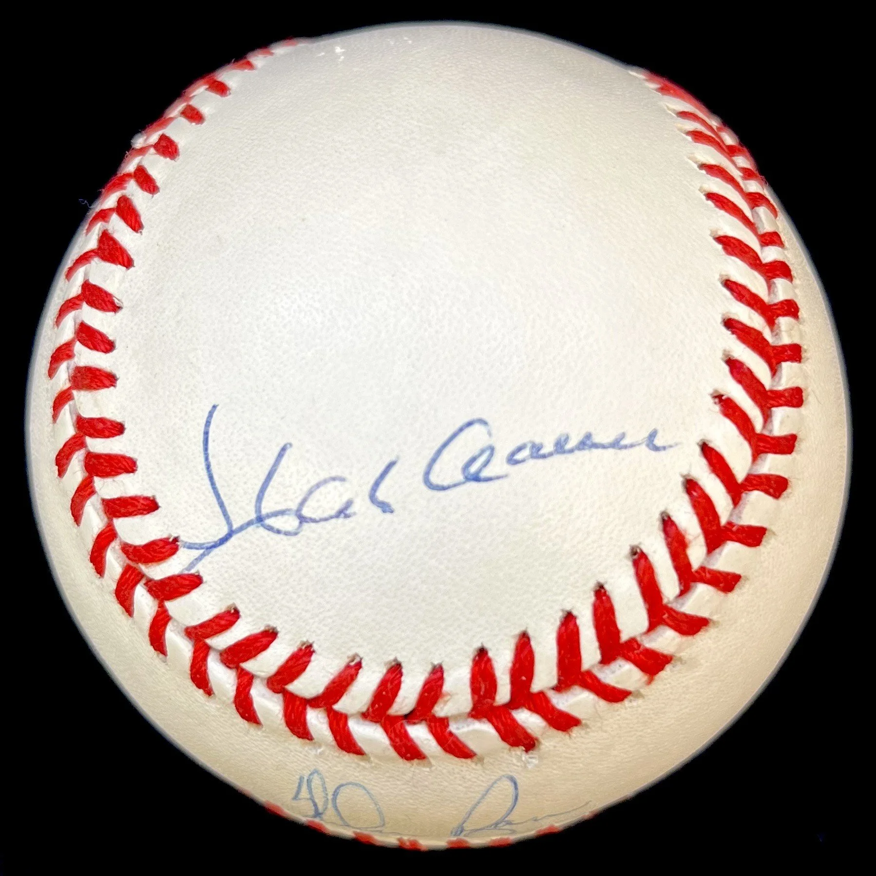 Hank Aaron, Nolan Ryan, Pete Rose Multi-Signed Official American League Baseball.