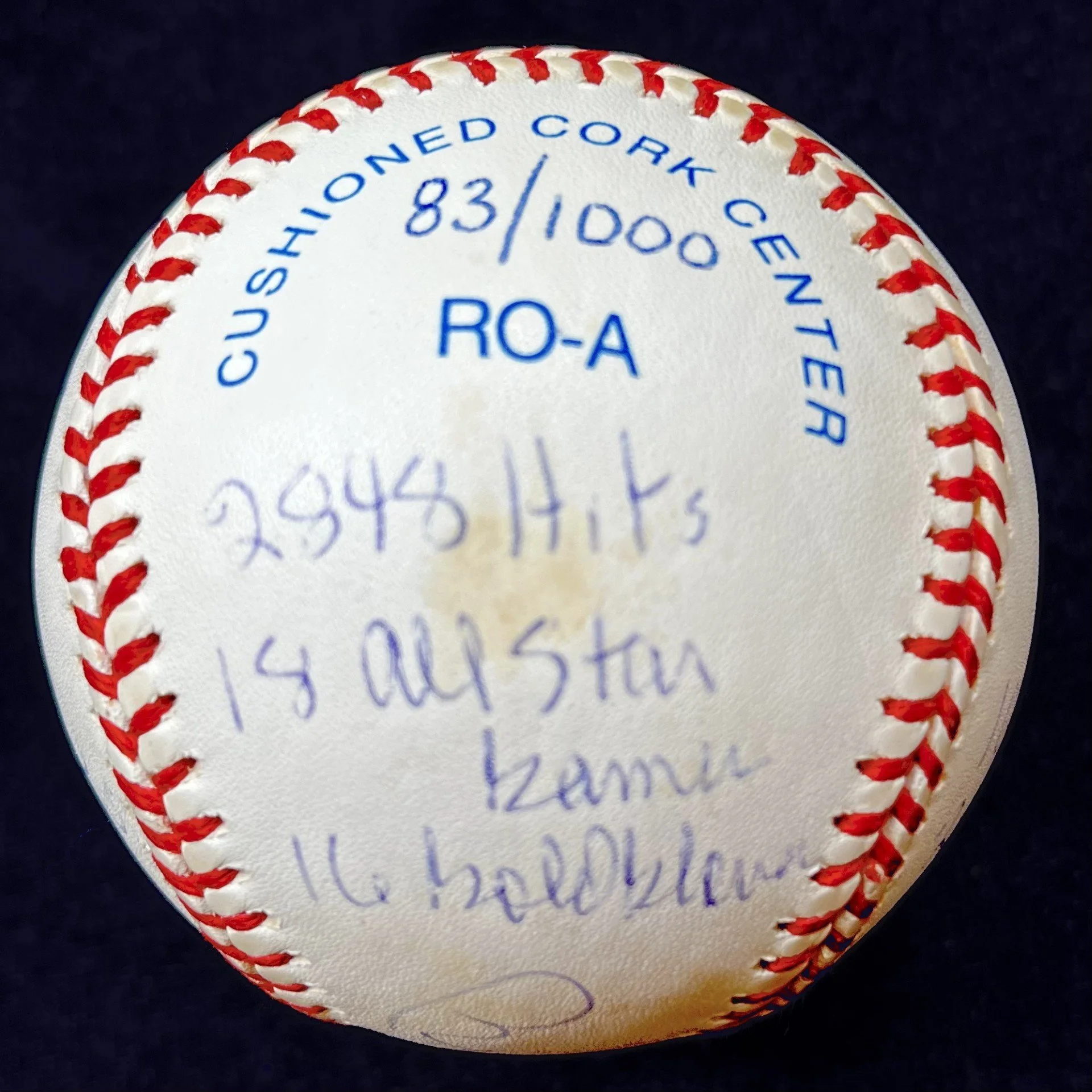 Brooks Robinson Signed 15 Stat Inscription Official American League Baseball. /1000. Brooks Robinson Sticker.