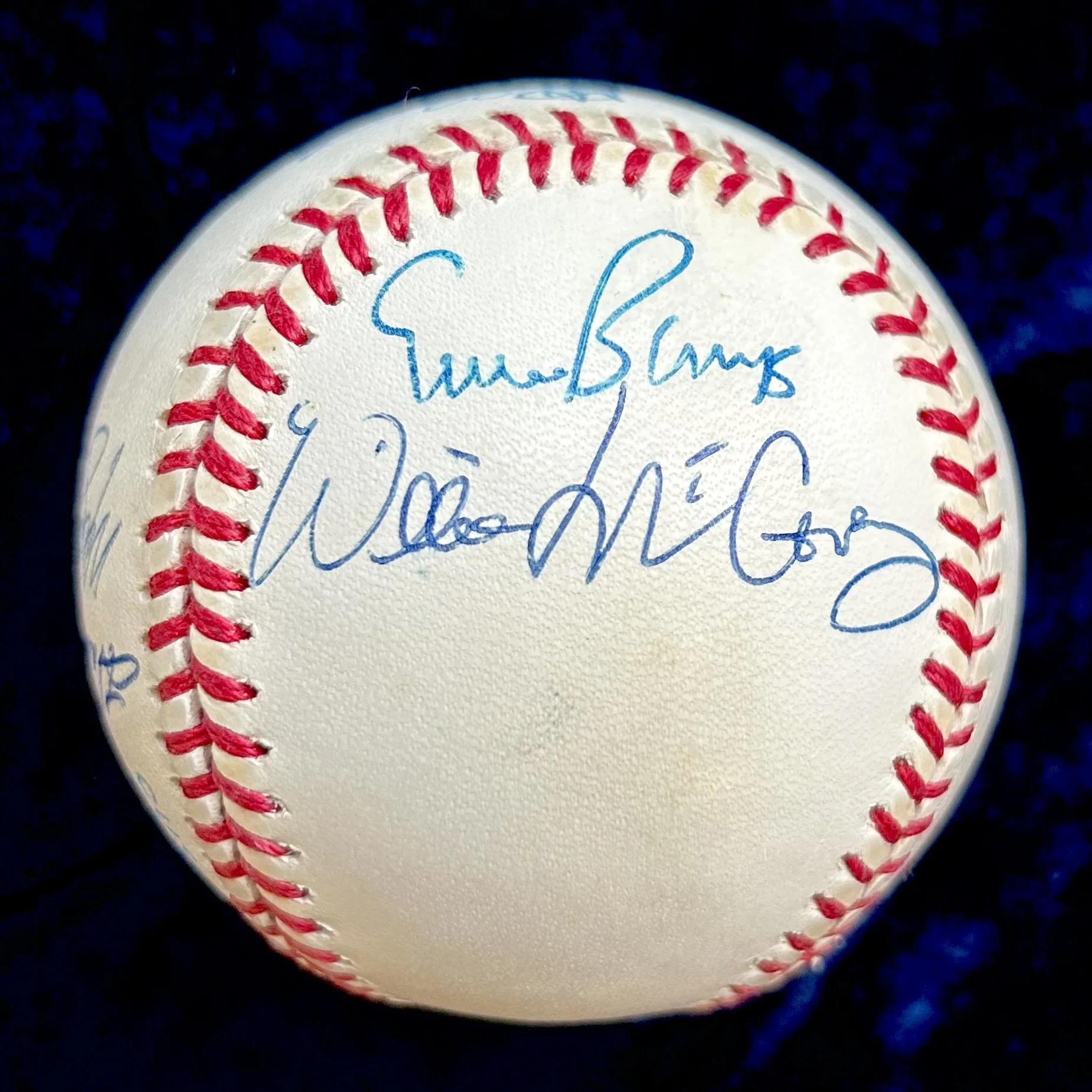 500 Home Run Club Official Multi-Signed (7) Official American League Baseball. Frank Robinson, Ernie Banks, Willie McCovey, Reggie Jackson, Eddie Mathews, Harmon Killebrew, Mike Schmidt. PSA