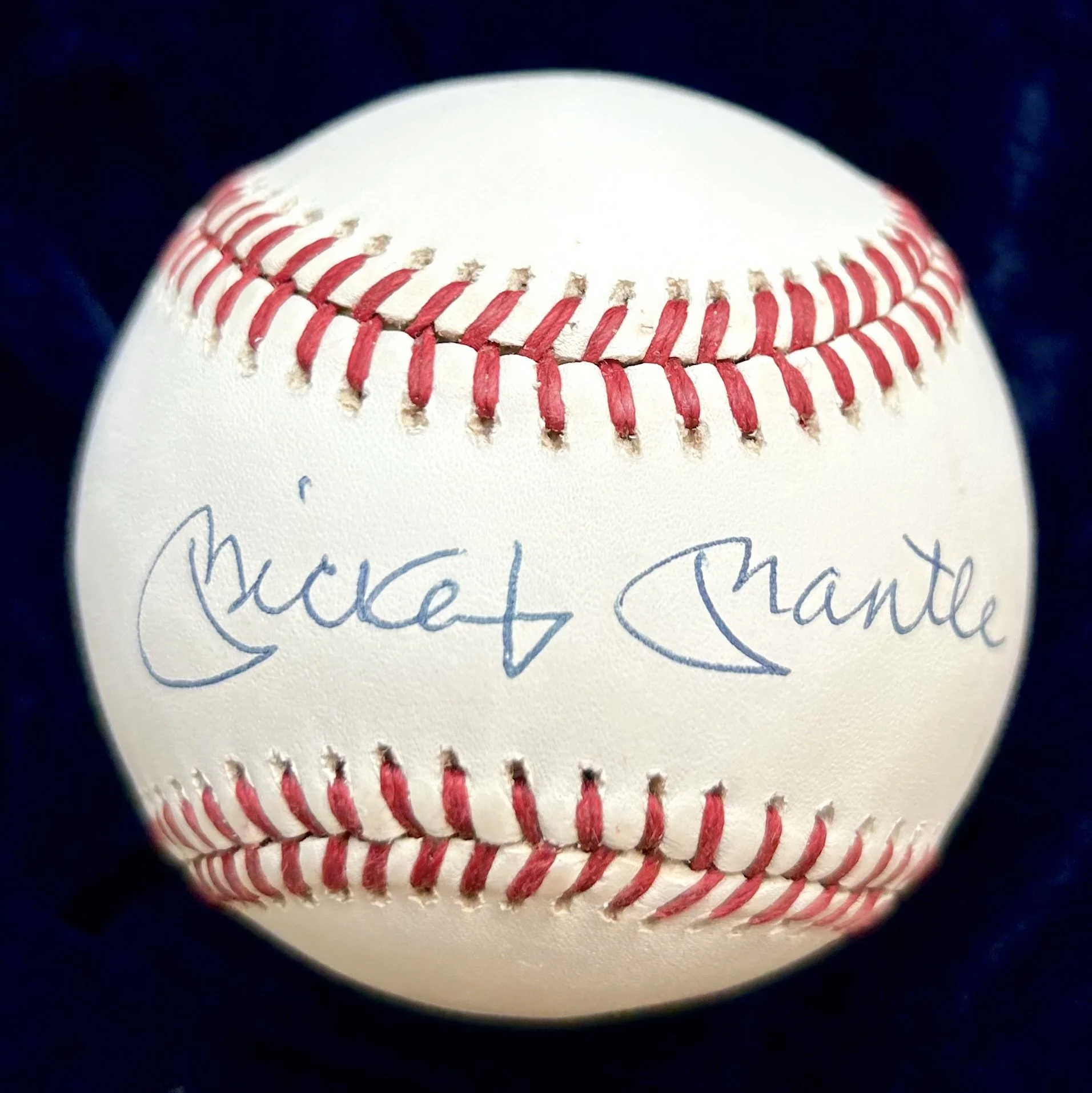Mickey Mantle Signed Official American League Baseball. PSA