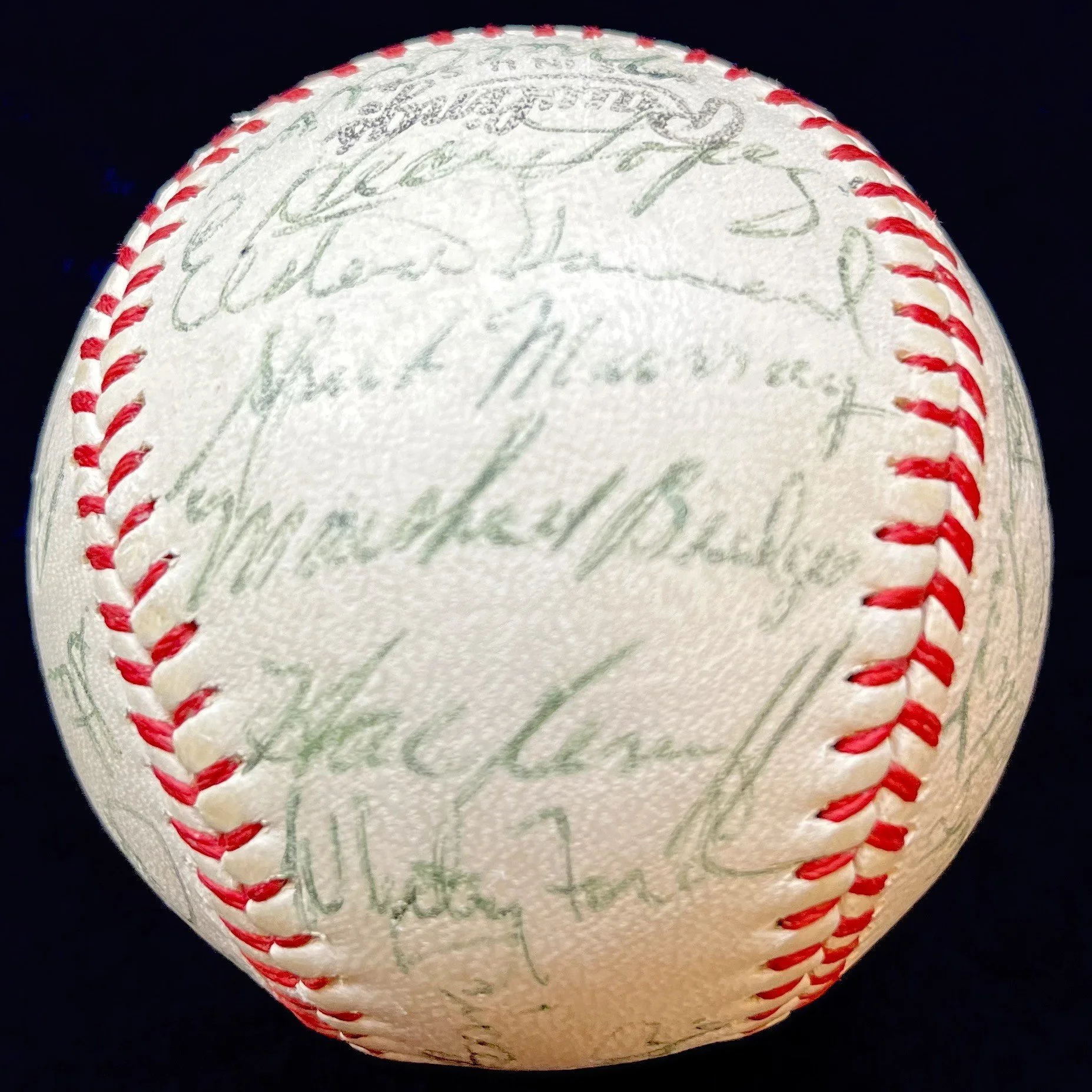 1962 New York Yankees World Champions Team Signed Official Little League Baseball.
